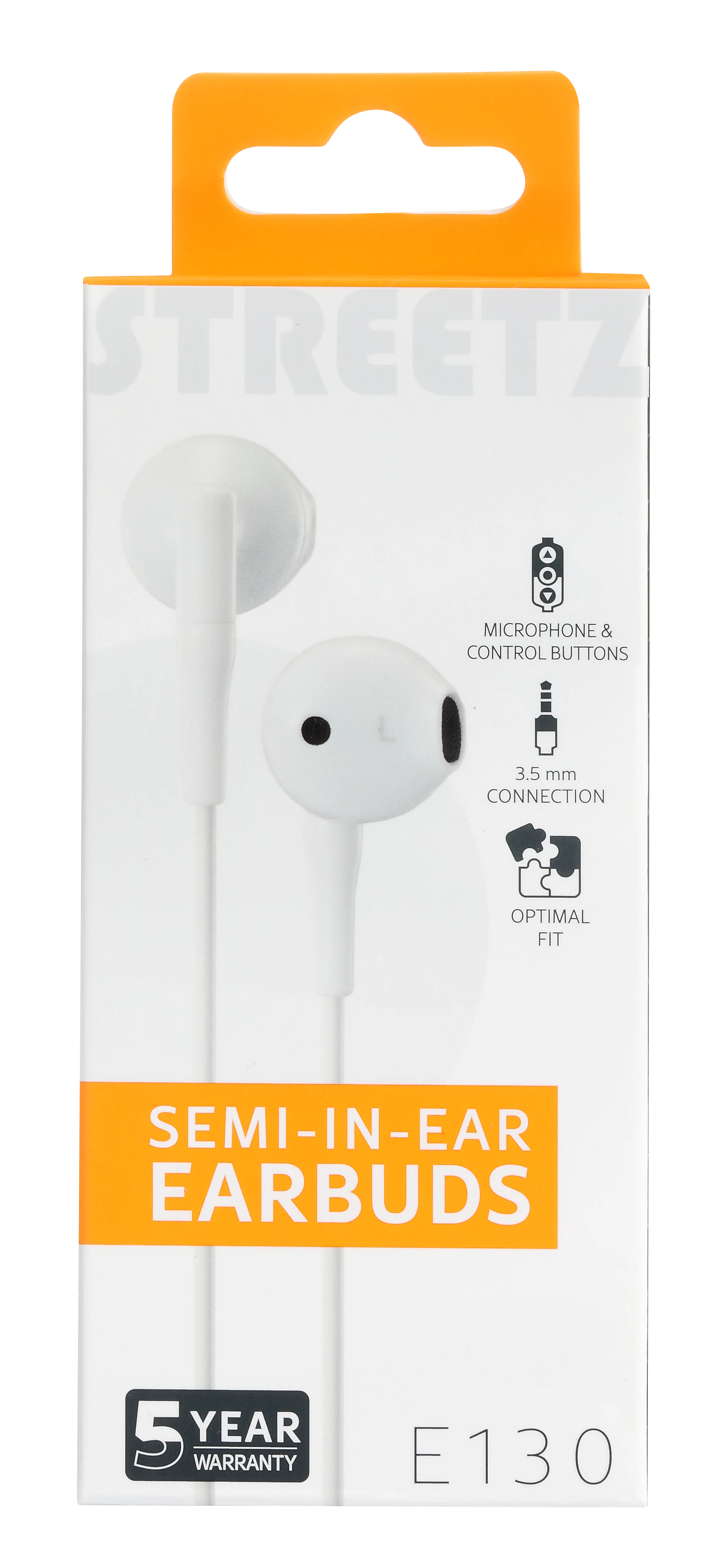 Semi-in-ear earphones 3.5mm White