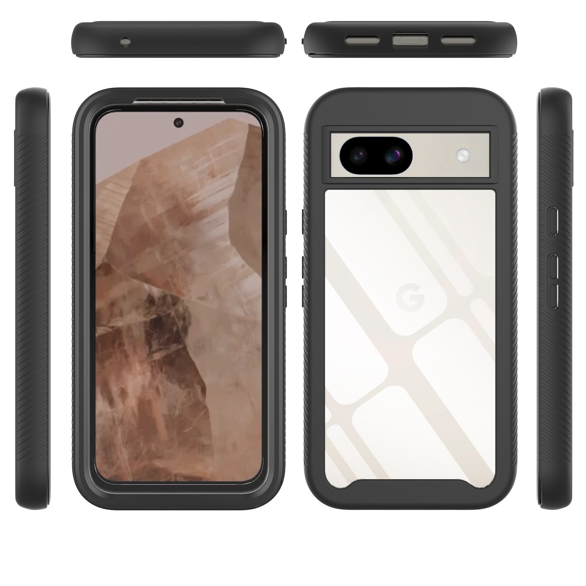 Google Pixel 8a Full Protection Case Black