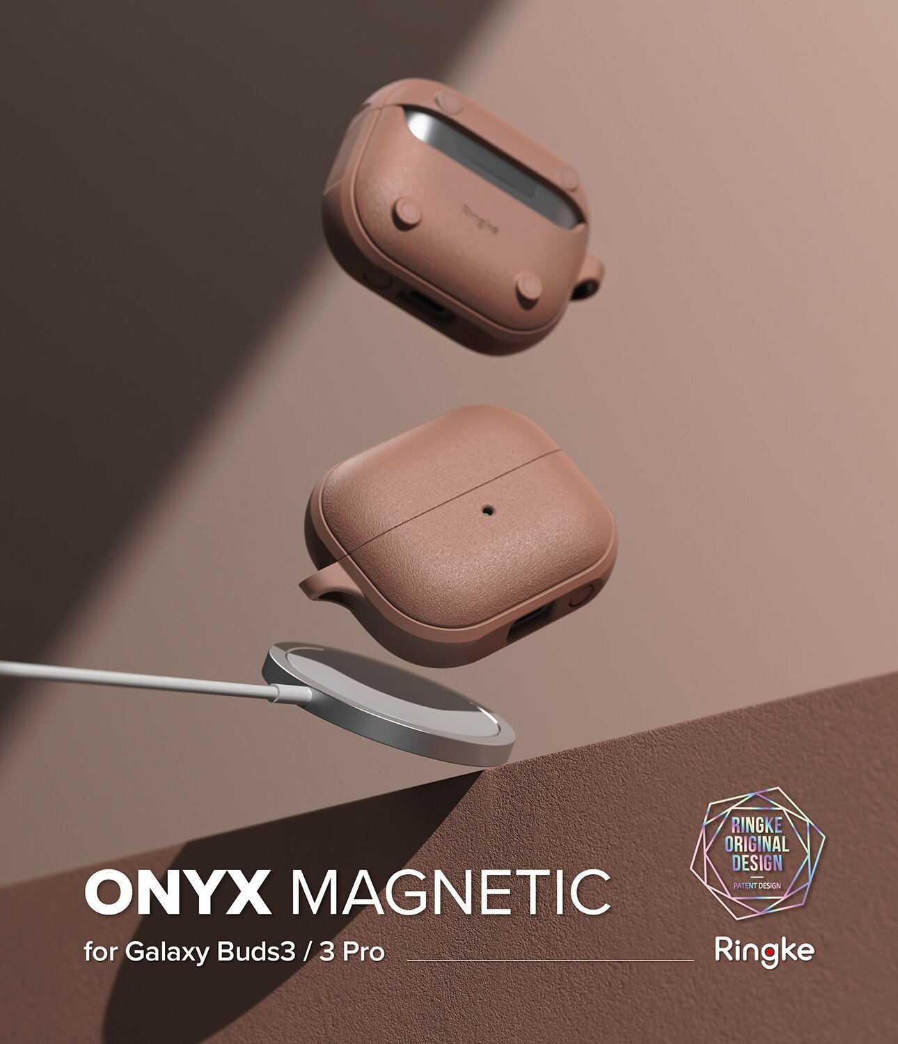 Samsung Galaxy Buds 3 Onyx Magnetic Case Constant Coral