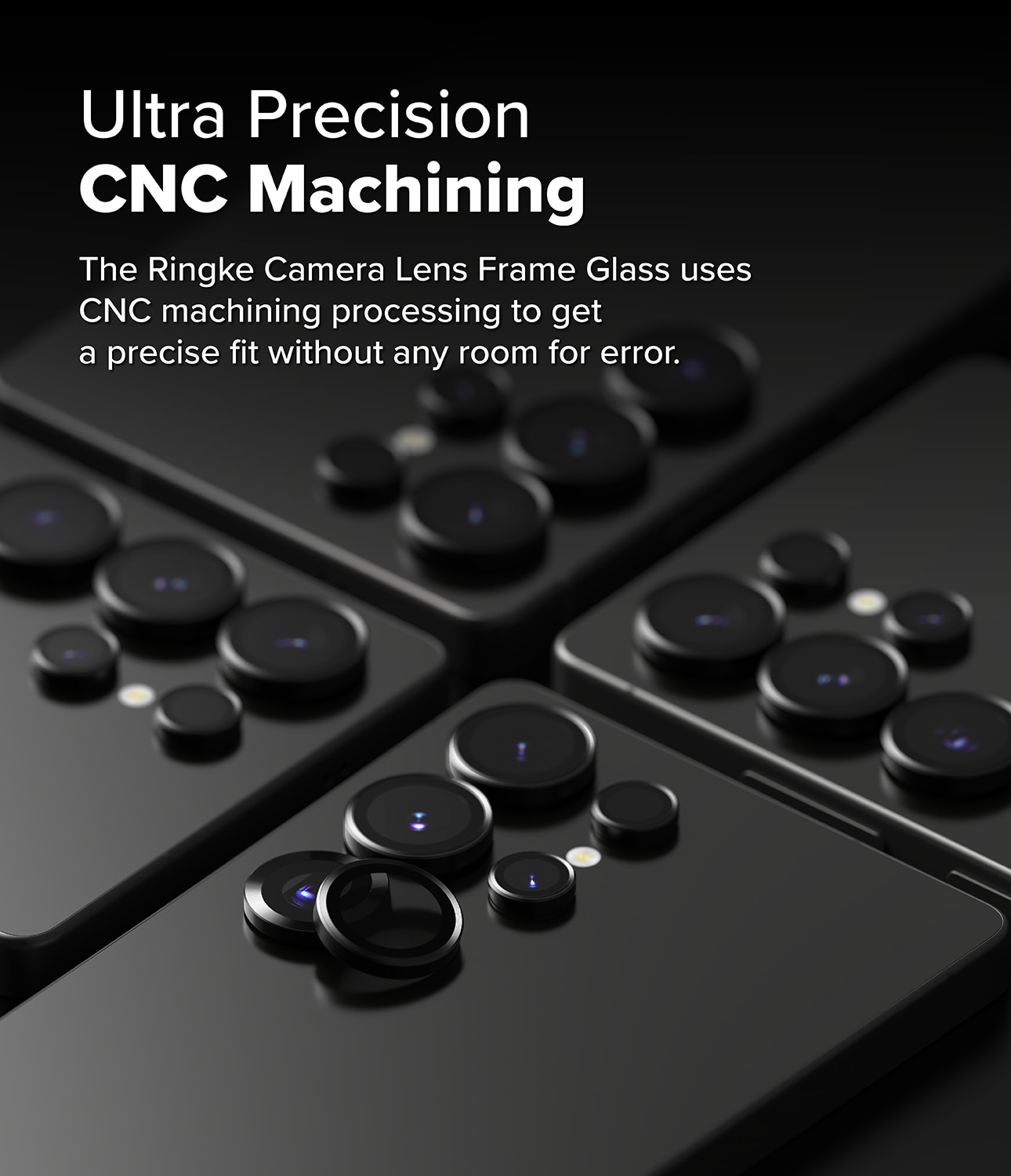 Samsung Galaxy S25 Ultra Camera Lens Frame Glass (2-pack) Black