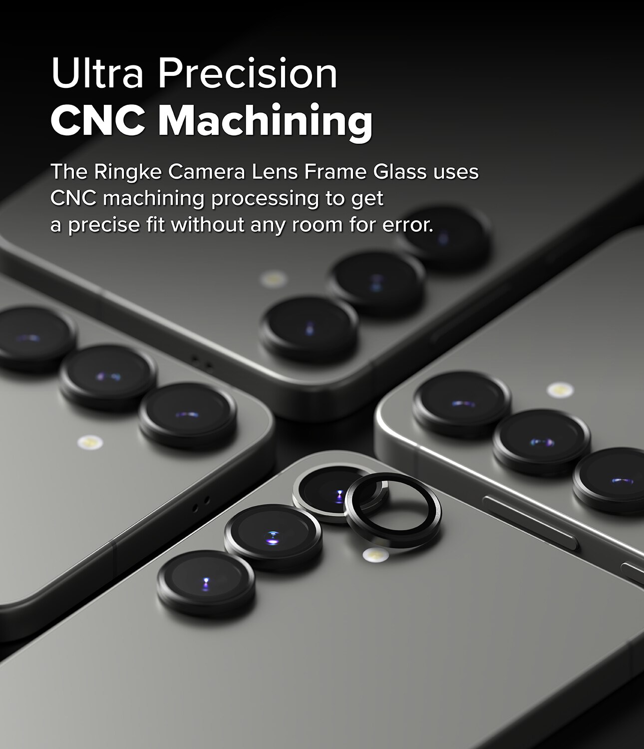 Samsung Galaxy S25 Camera Lens Frame Glass (2-pack) Black