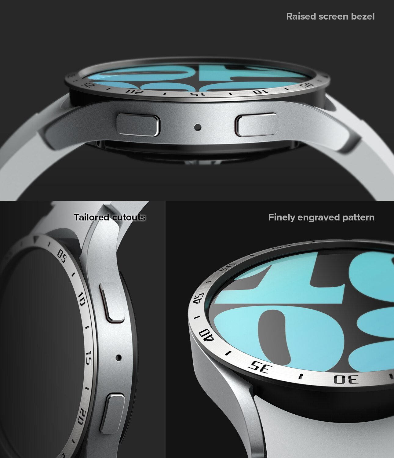 Samsung Galaxy Watch 6 44mm Bezel Styling Silver