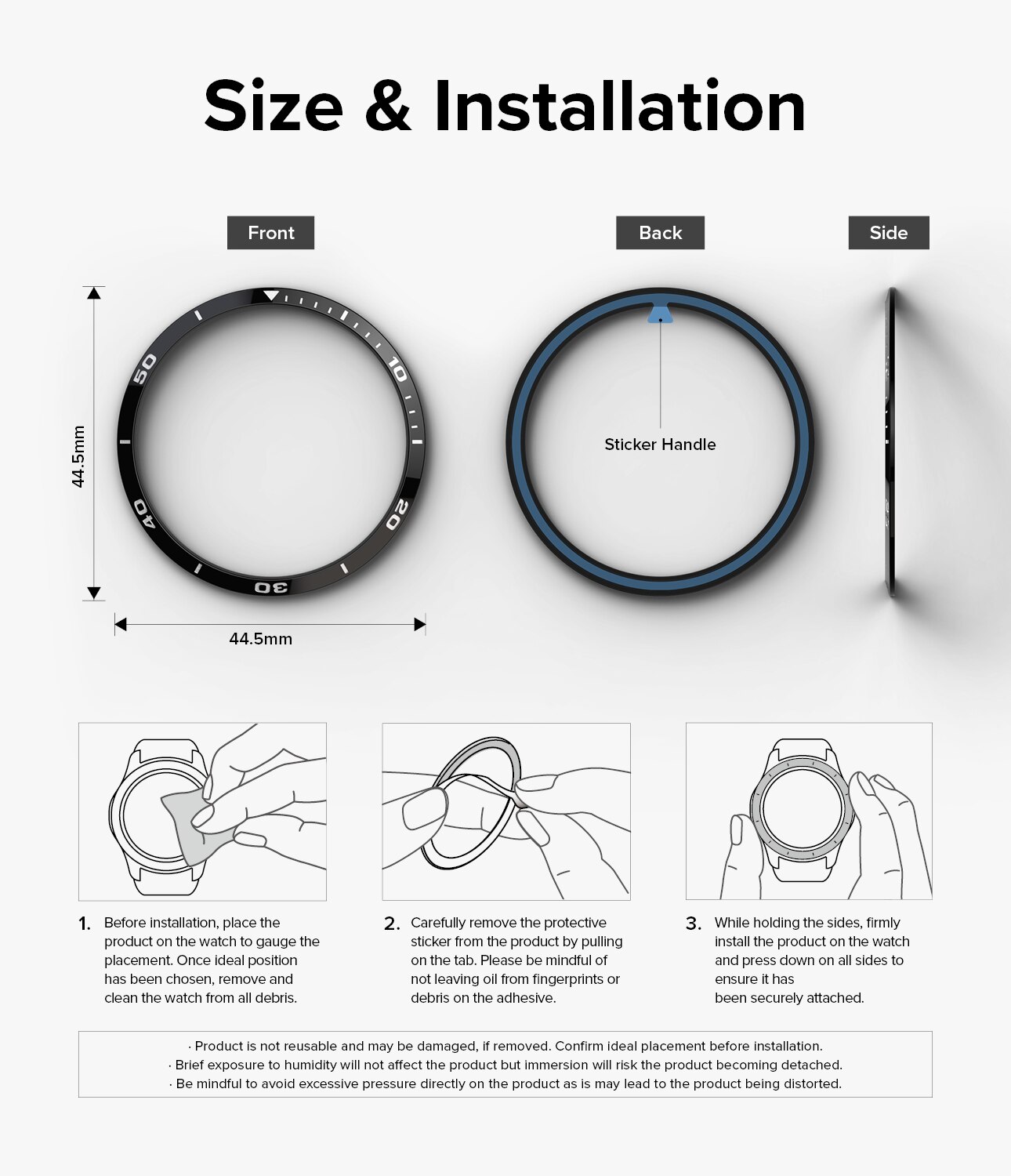 Samsung Galaxy Watch 6 44mm Bezel Styling Black