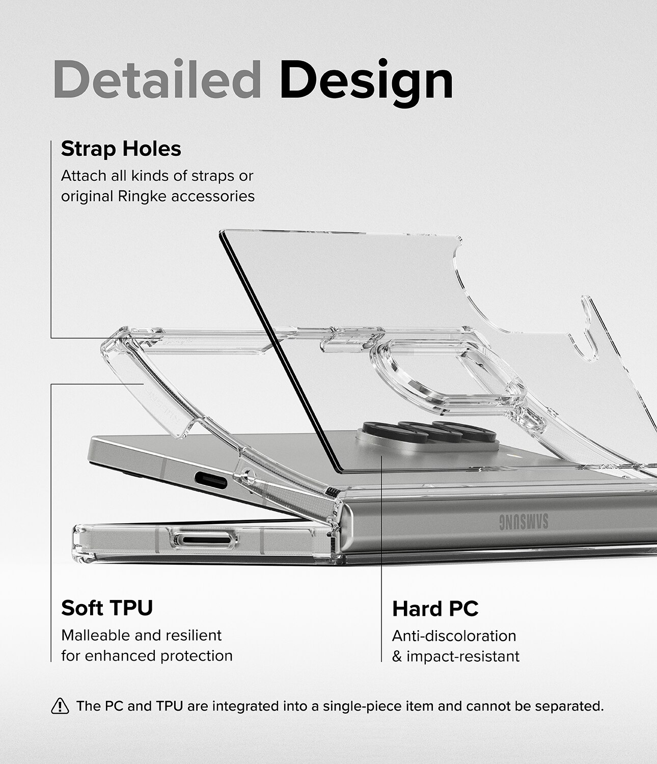 Samsung Galaxy Z Fold 6 Fusion Case Clear