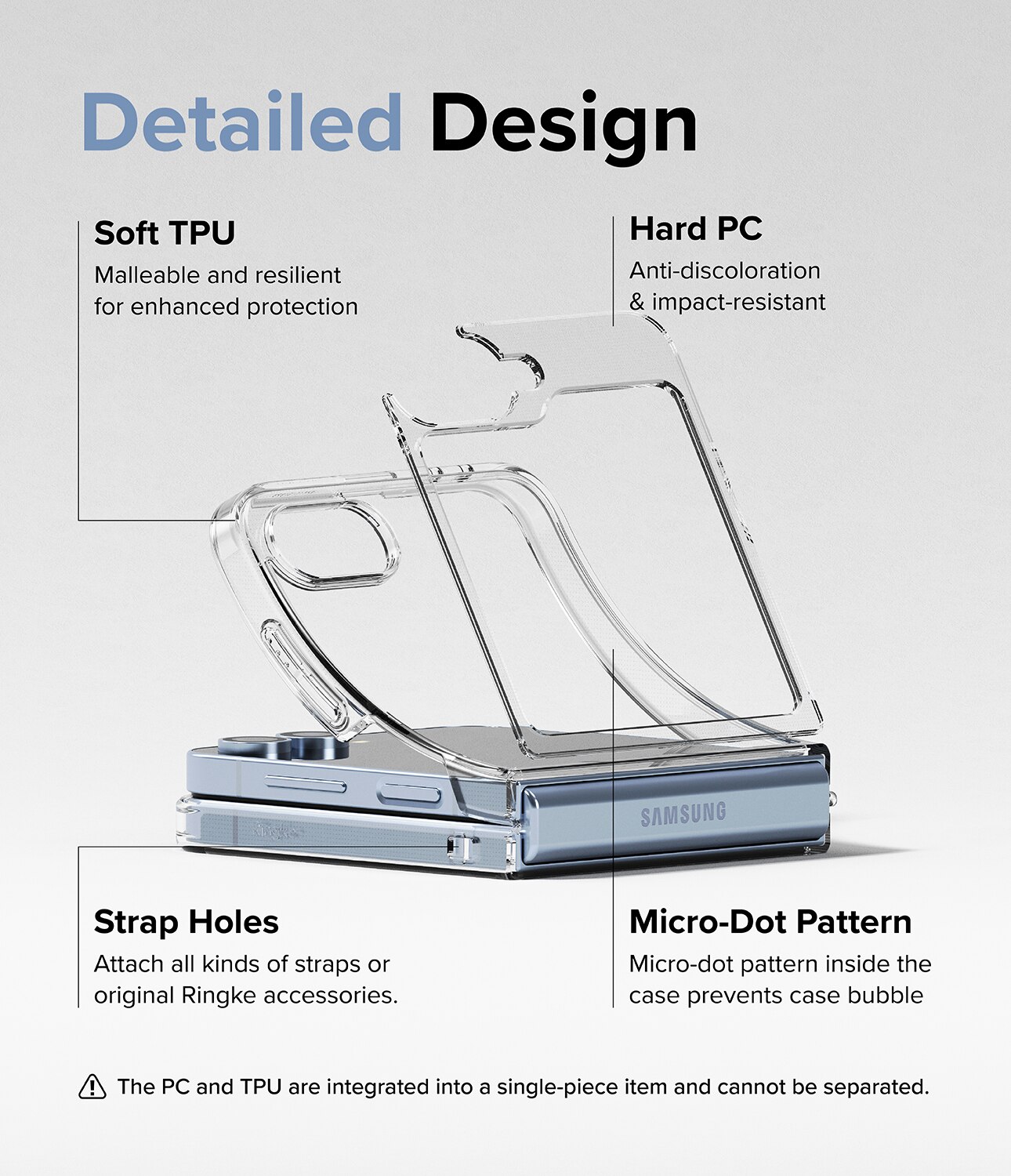 Samsung Galaxy Z Flip 6 Fusion Case Clear