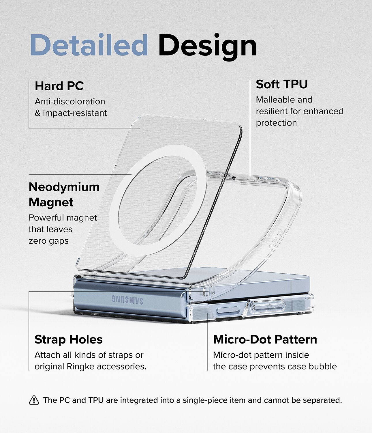 Samsung Galaxy Z Flip 6 Fusion Magnetic Case Transparent