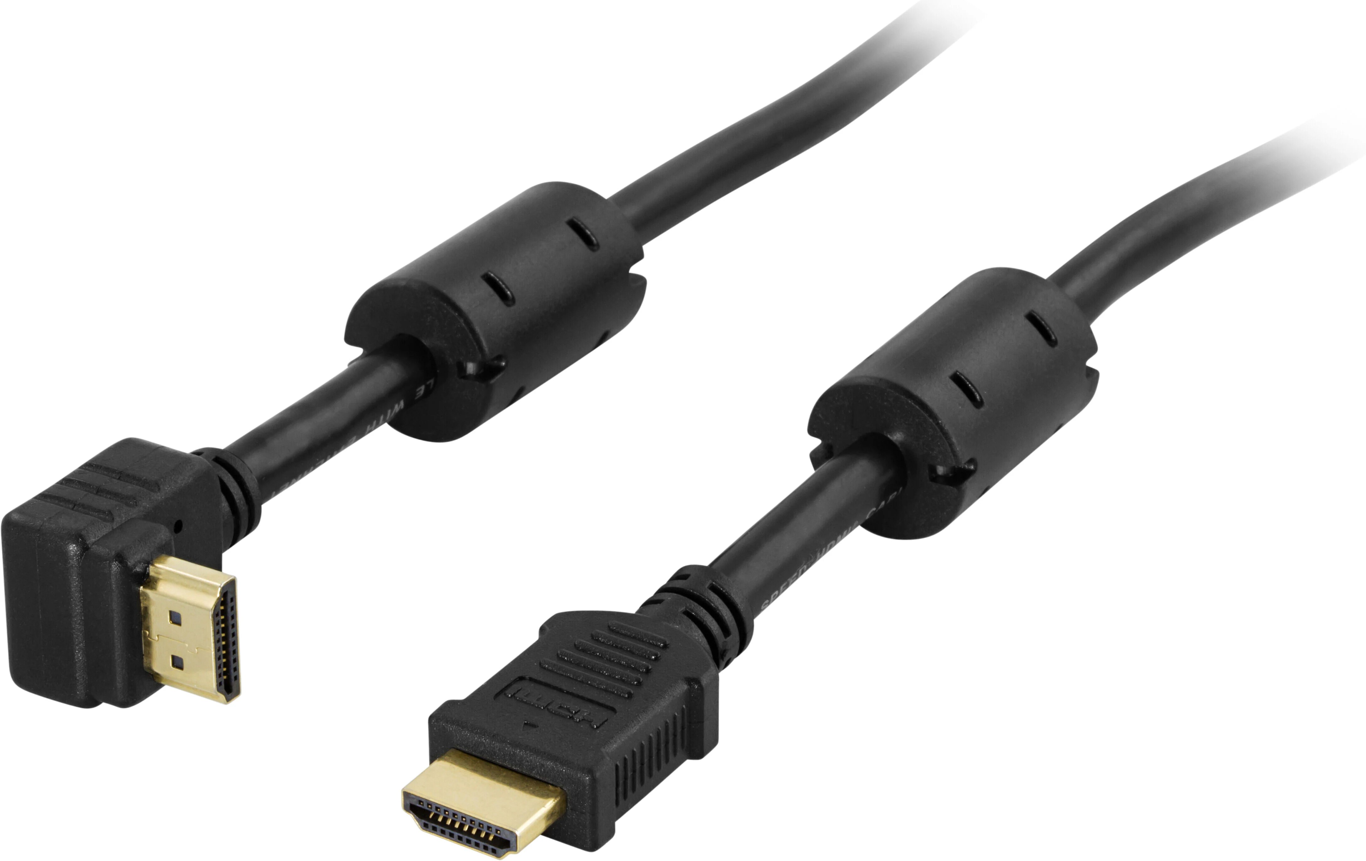 Angled HDMI High-Speed Cable with Ethernet 5m