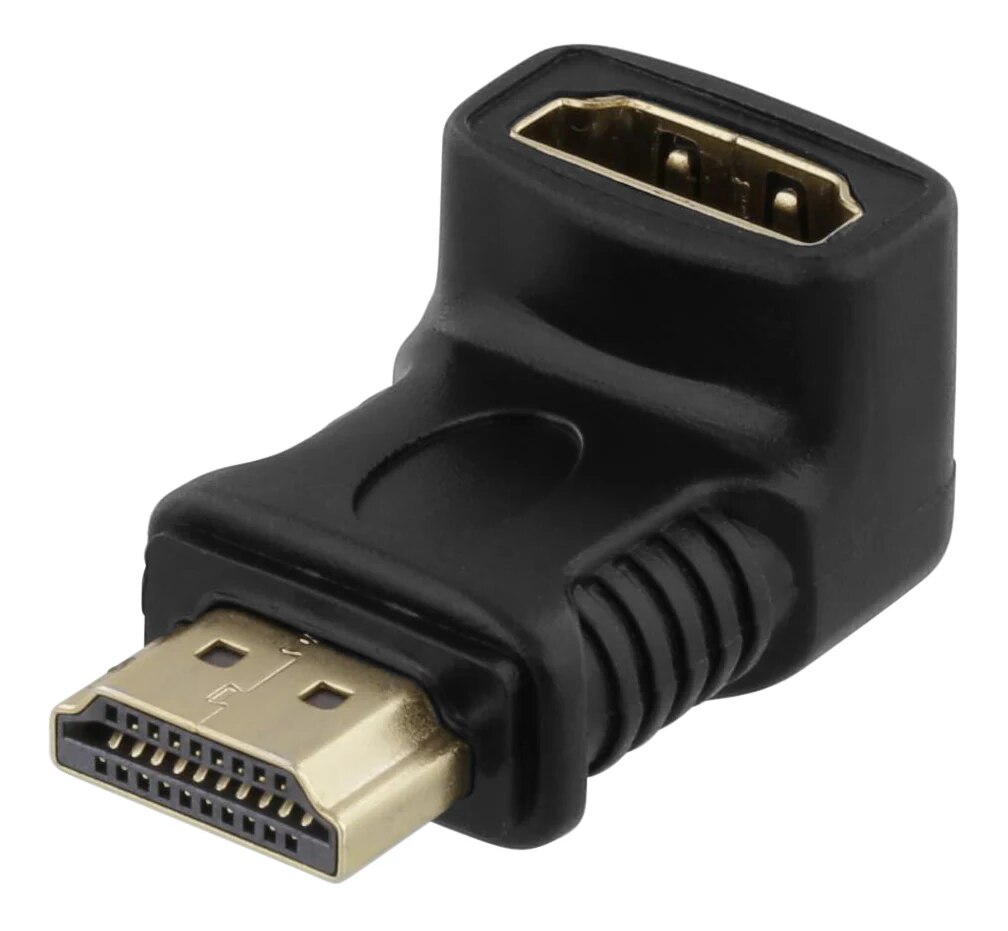 Angled HDMI Adapter 19-pin Female to Male