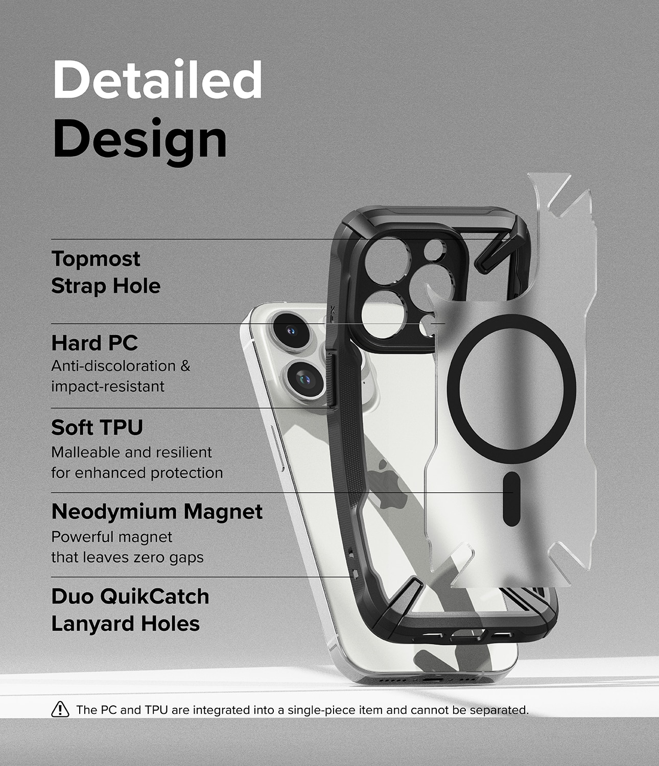 iPhone 15 Pro Fusion X Magnetic MagSafe Case Matte Black