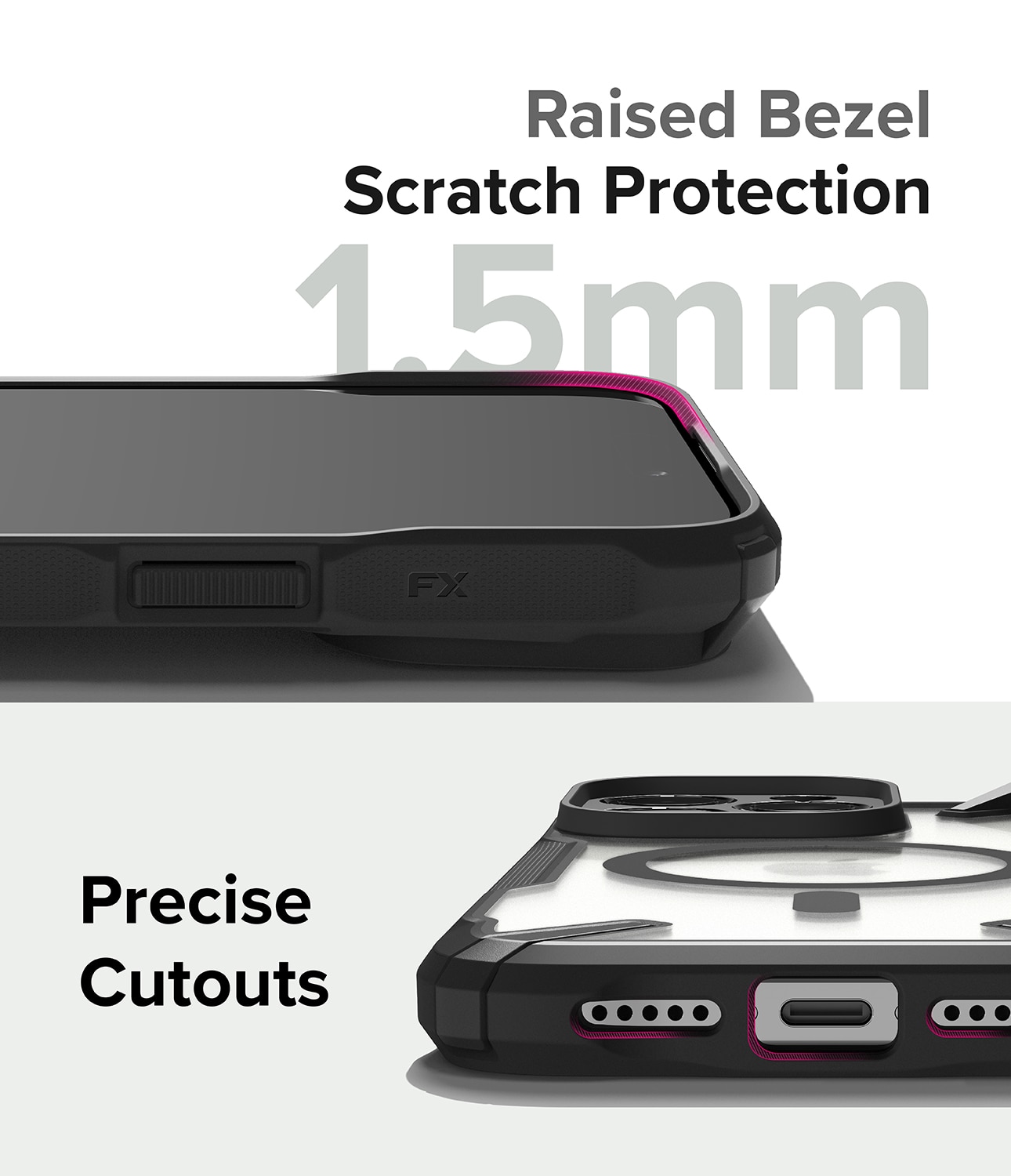 iPhone 15 Pro Fusion X Magnetic MagSafe Case Matte Black
