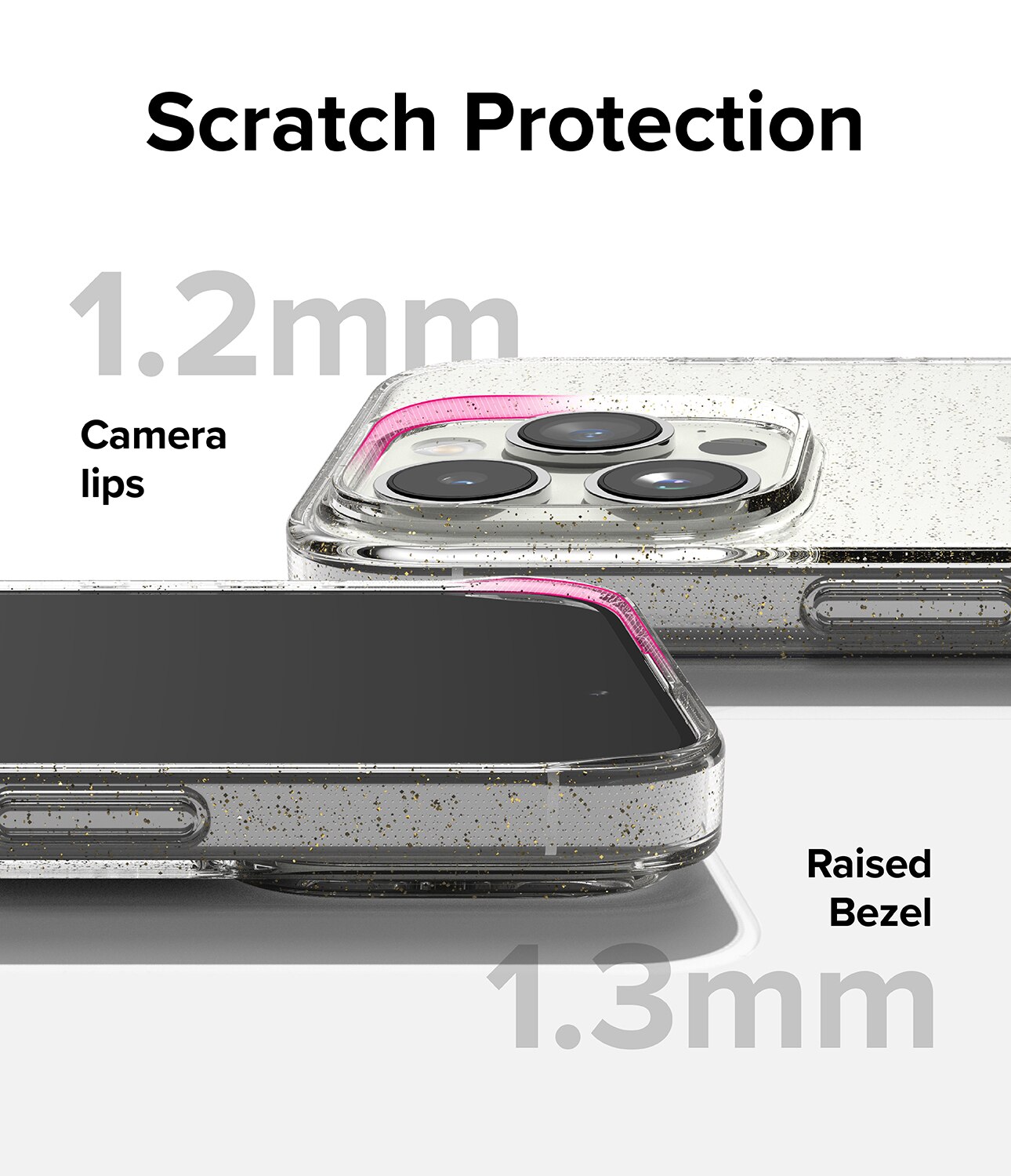 iPhone 15 Pro Max Air Case Glitter Clear