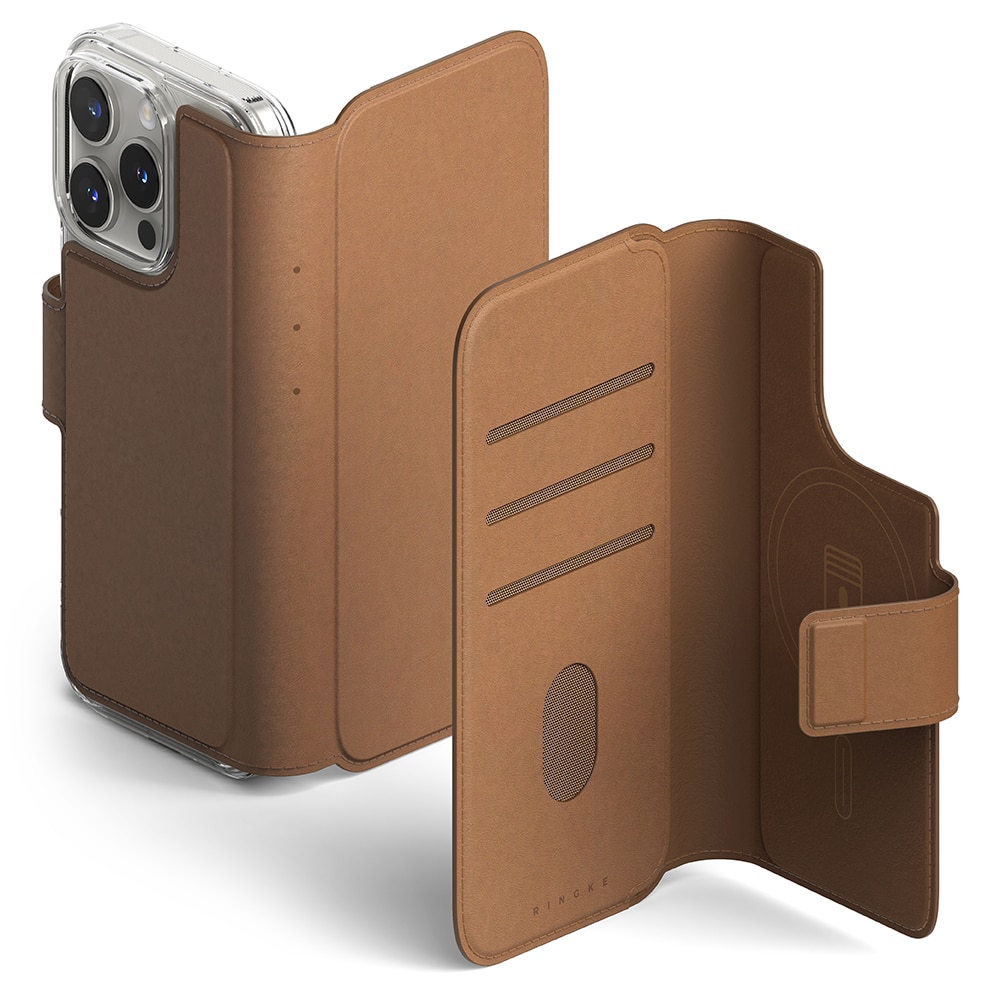 iPhone 13 Folio Wallet Magnetic Brown