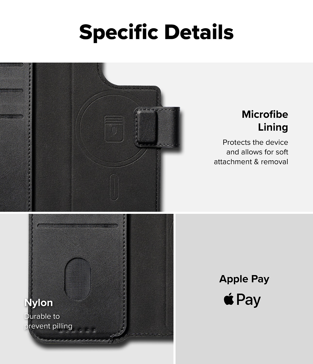 iPhone 14 Plus Folio Wallet Magnetic Black