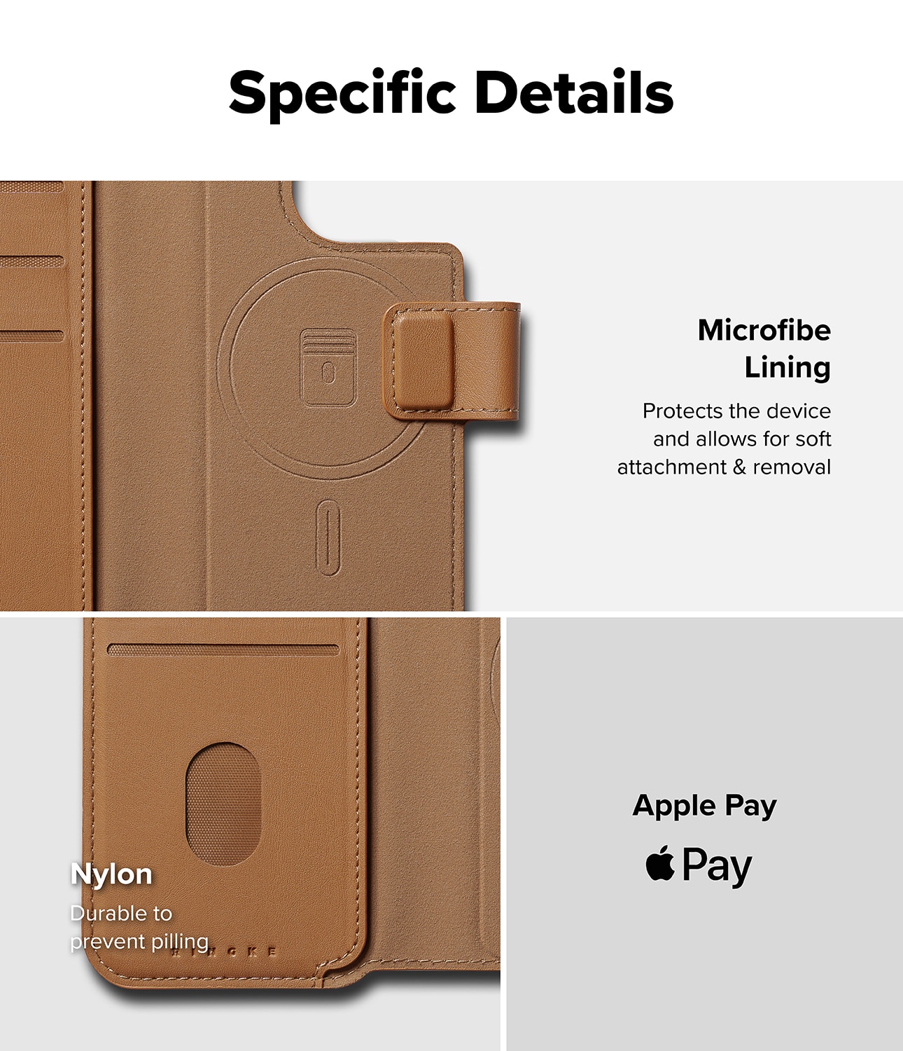 iPhone 16 Pro Max Folio Wallet Magnetic Brown