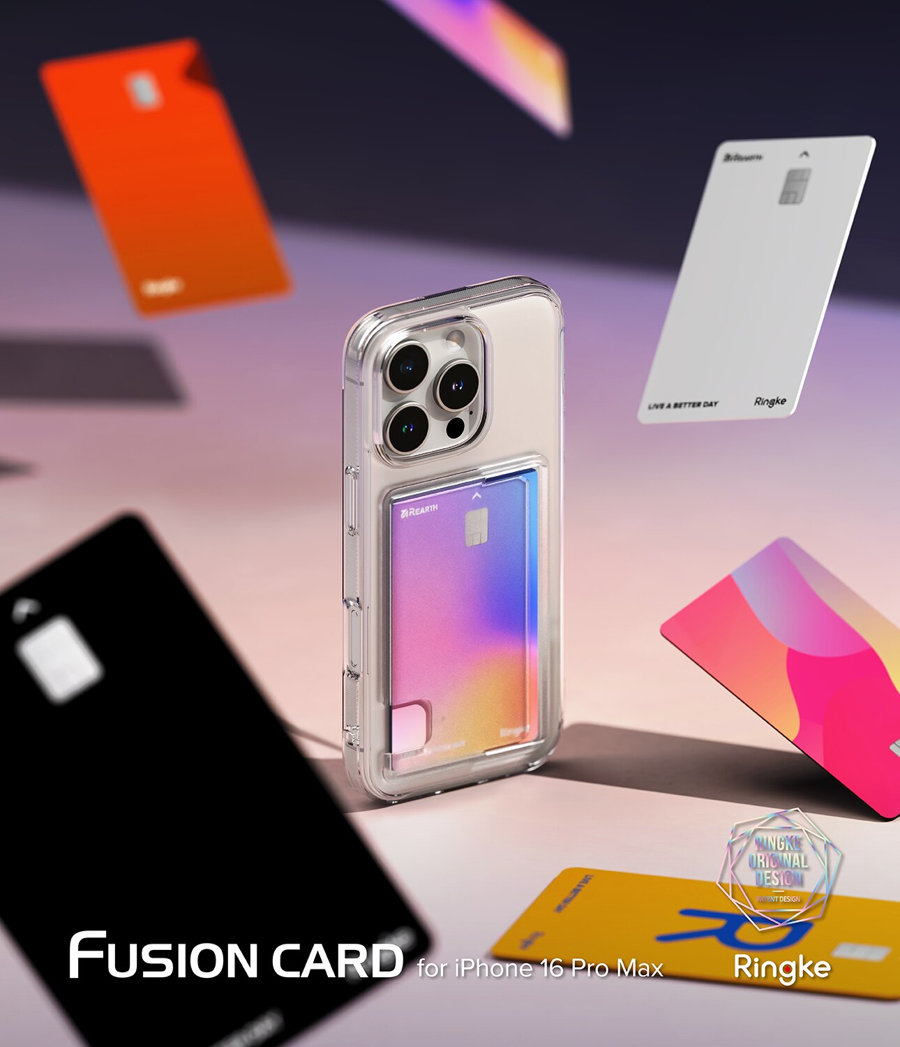 iPhone 16 Pro Max Fusion Card Case Transparent