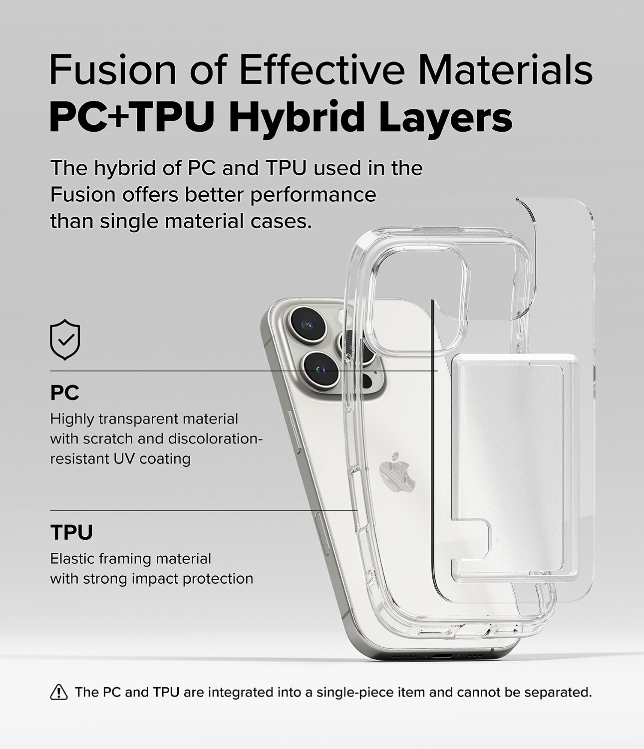 iPhone 16 Pro Max Fusion Card Case Transparent