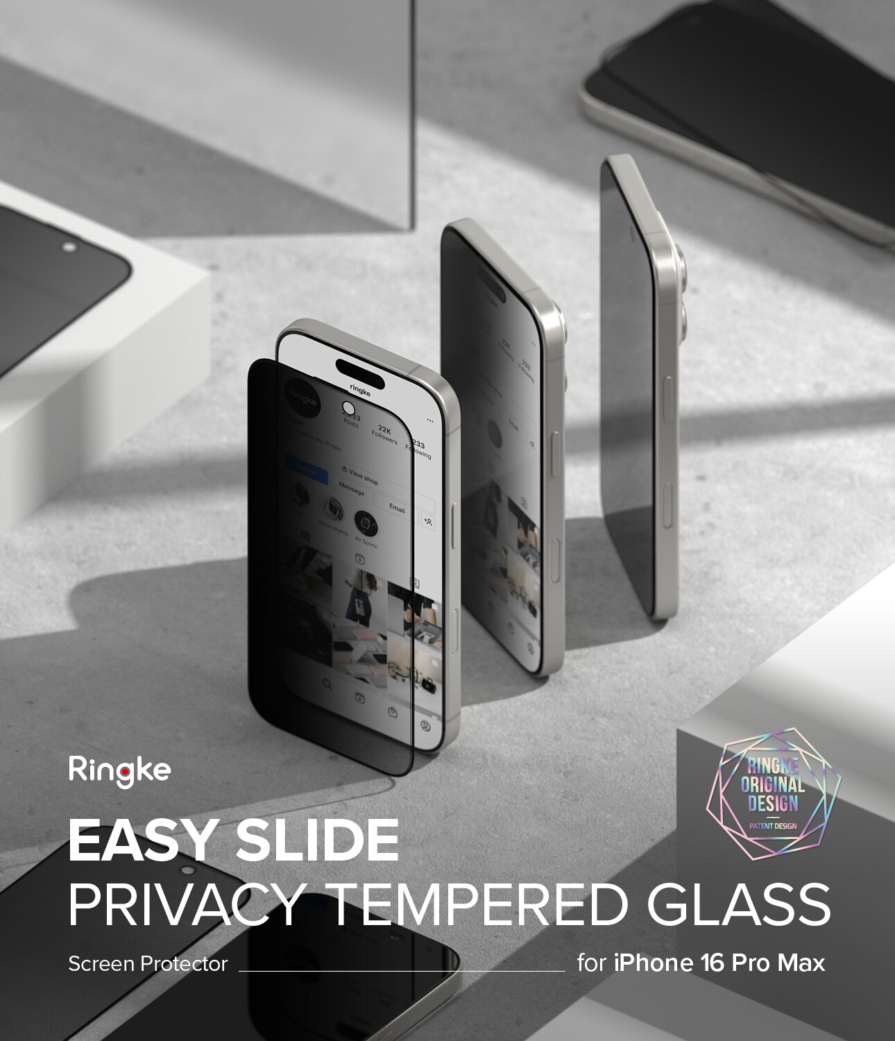 iPhone 16 Pro Max Easy Slide Privacy Glass (2-pack)