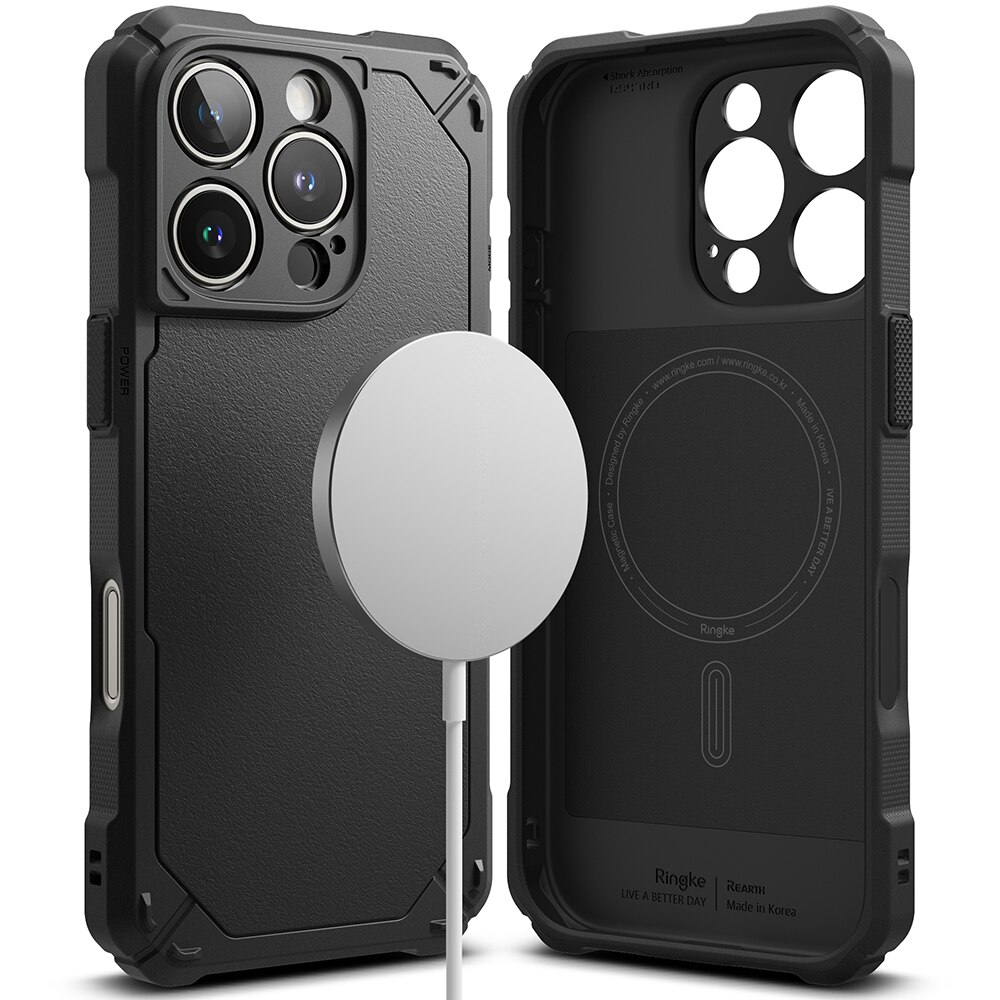 iPhone 16 Pro Max Rugged Gear Magnetic Case Black