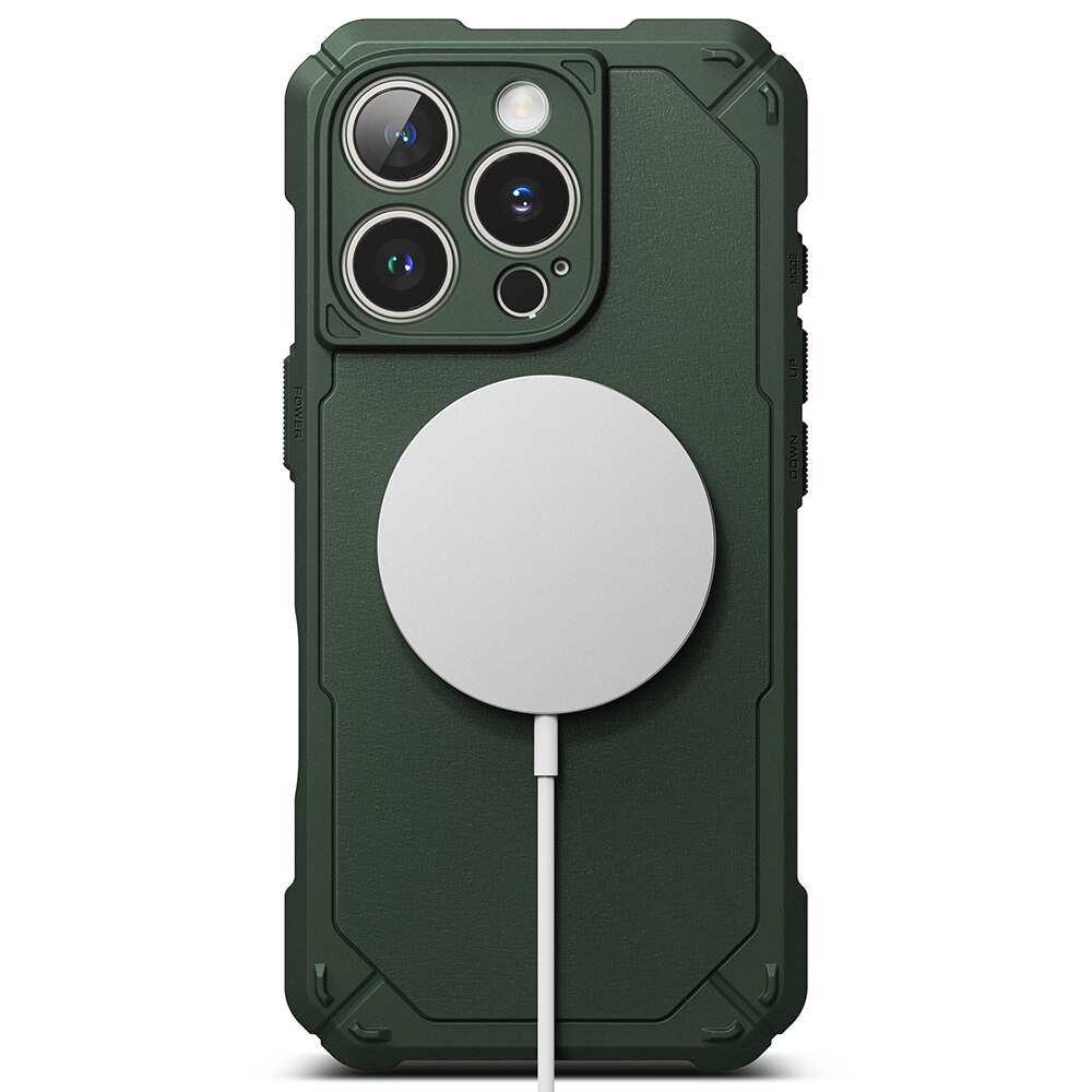 iPhone 16 Pro Max Rugged Gear Magnetic Case Dark Green