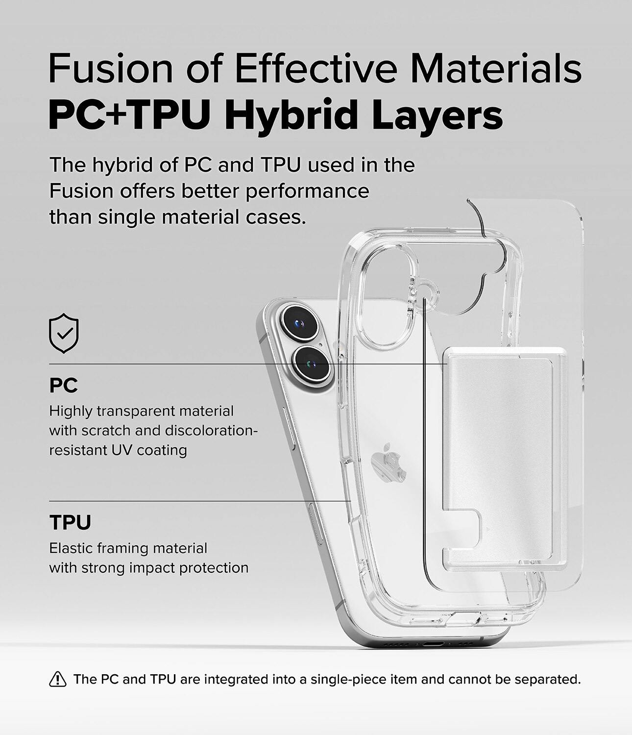 iPhone 16 Fusion Card Case Transparent