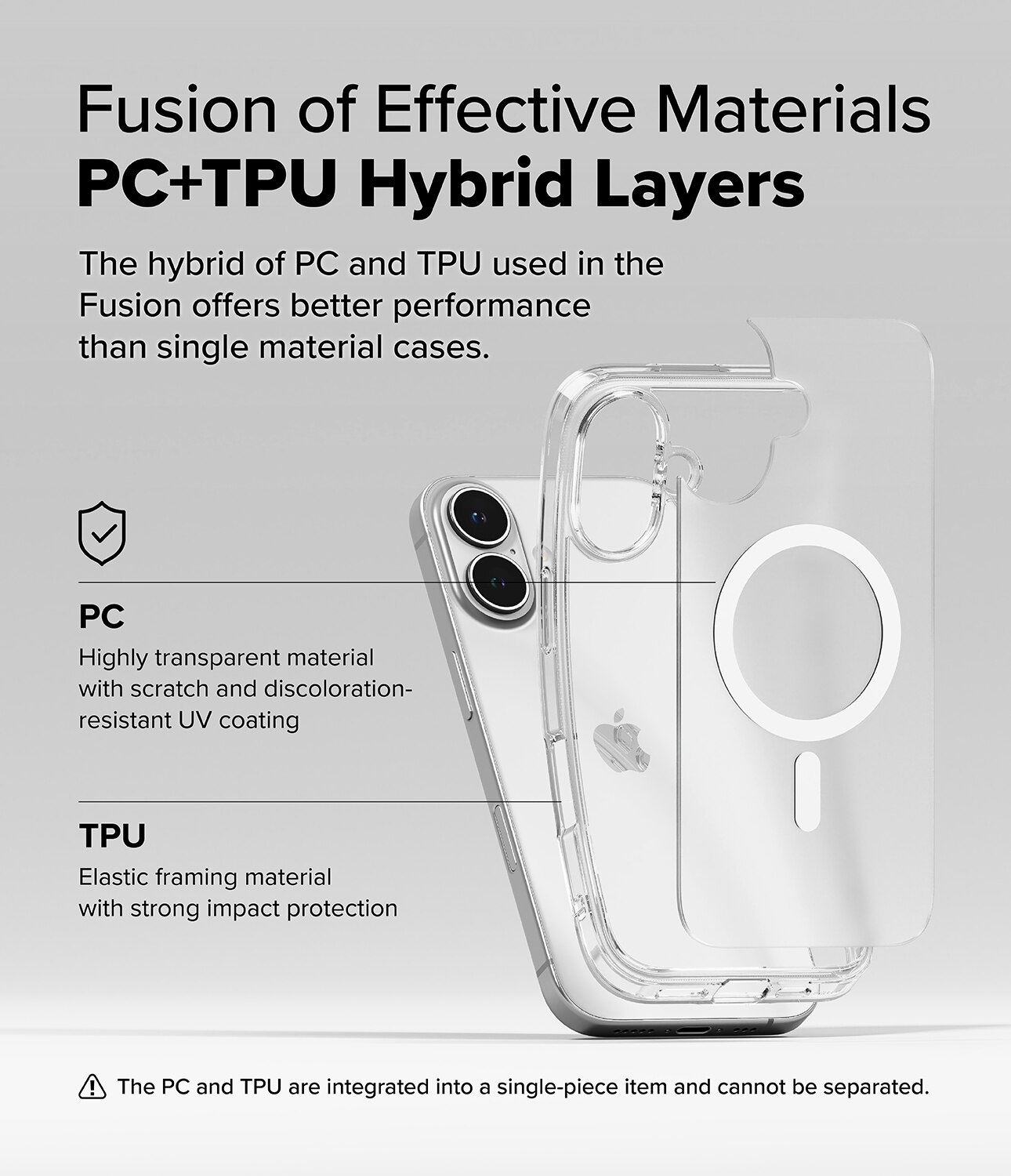 iPhone 16 Plus Fusion Magnetic Case Transparent