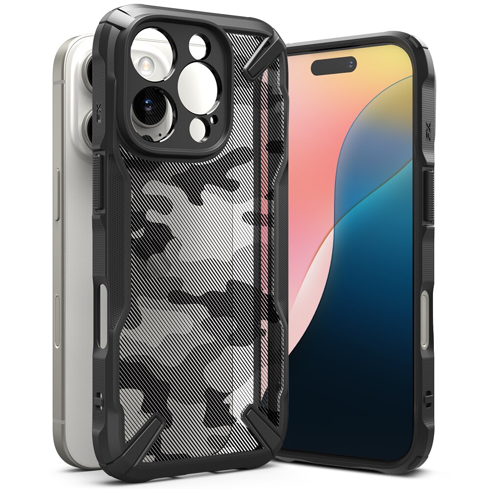 iPhone 16 Pro Max Fusion X Case Camo Black