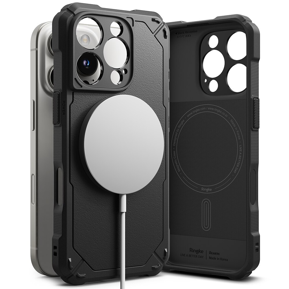 iPhone 16 Pro Rugged Gear Magnetic Case Black