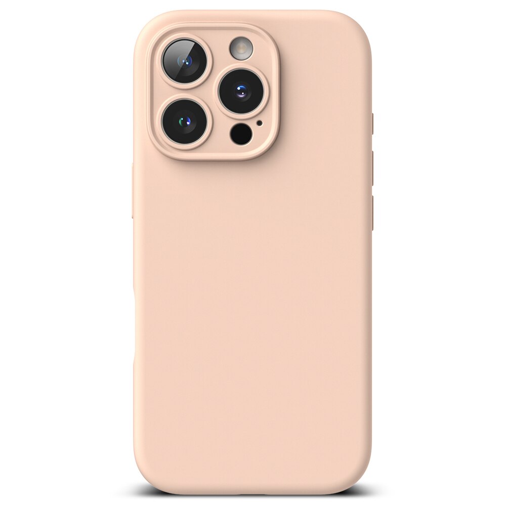 iPhone 16 Pro Max Silicone Magnetic Case Pink Sand