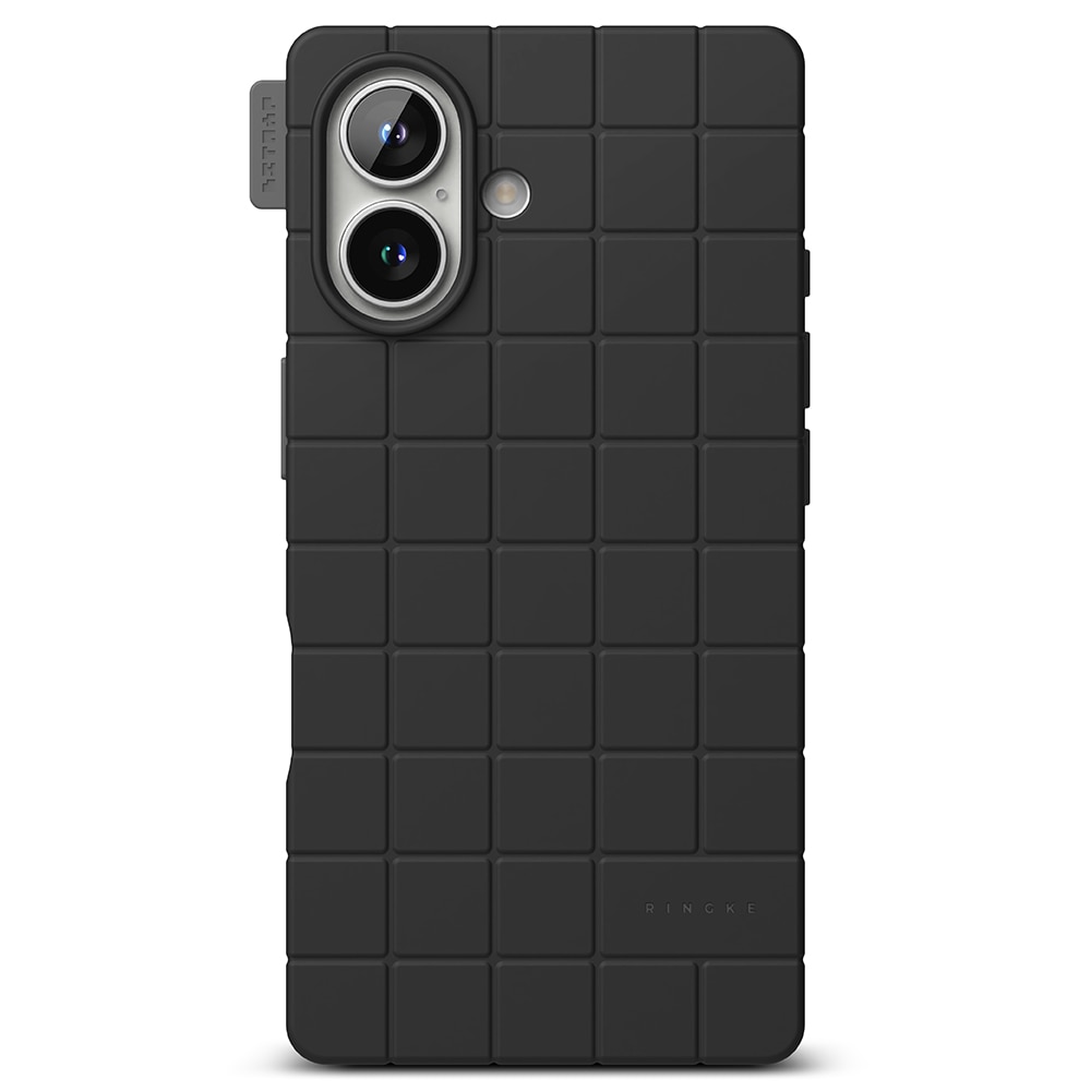 iPhone 16 Bitmap Silicone Magnetic Case Black