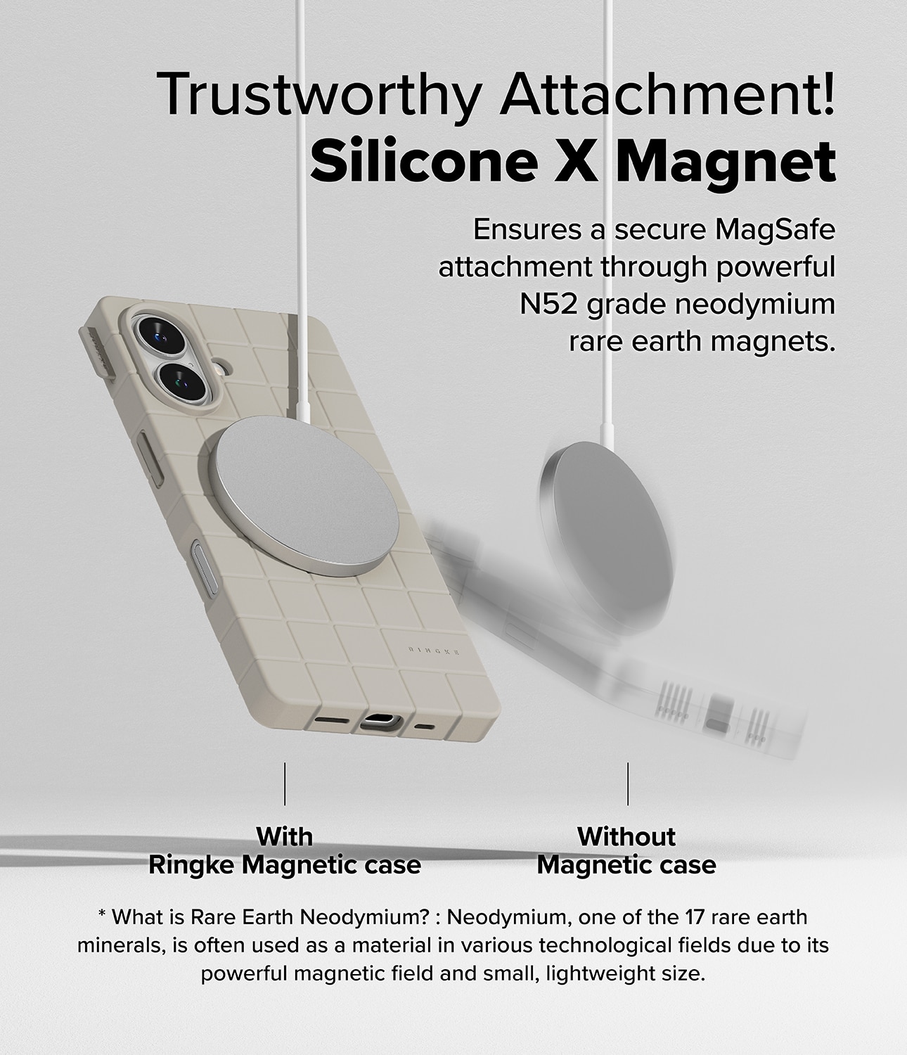 iPhone 16 Bitmap Silicone Magnetic Case Stone