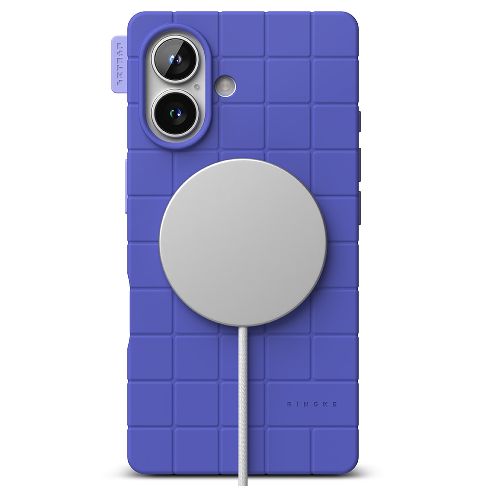 iPhone 16 Bitmap Silicone Magnetic Case Ultramarine