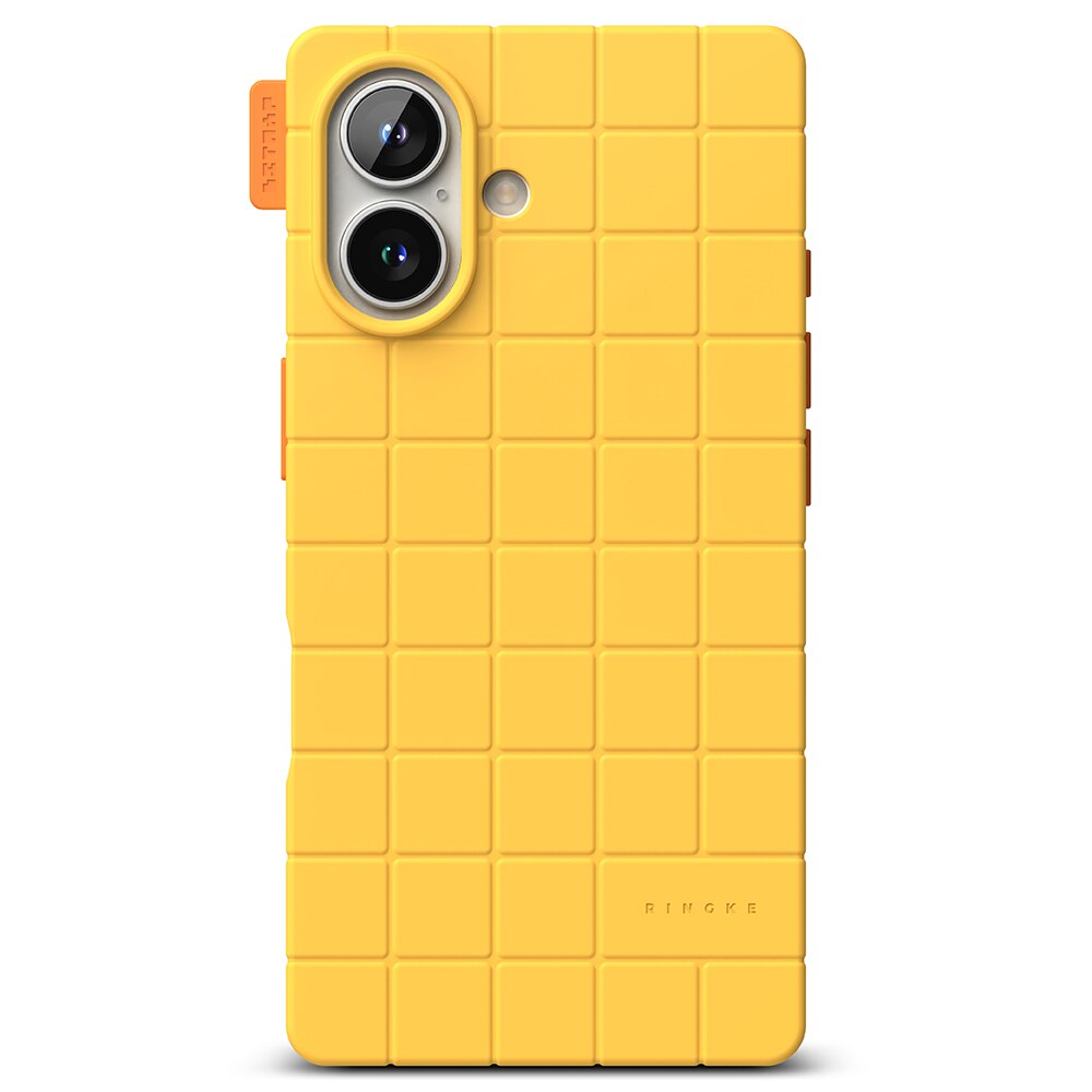 iPhone 16 Bitmap Silicone Magnetic Case Yellow