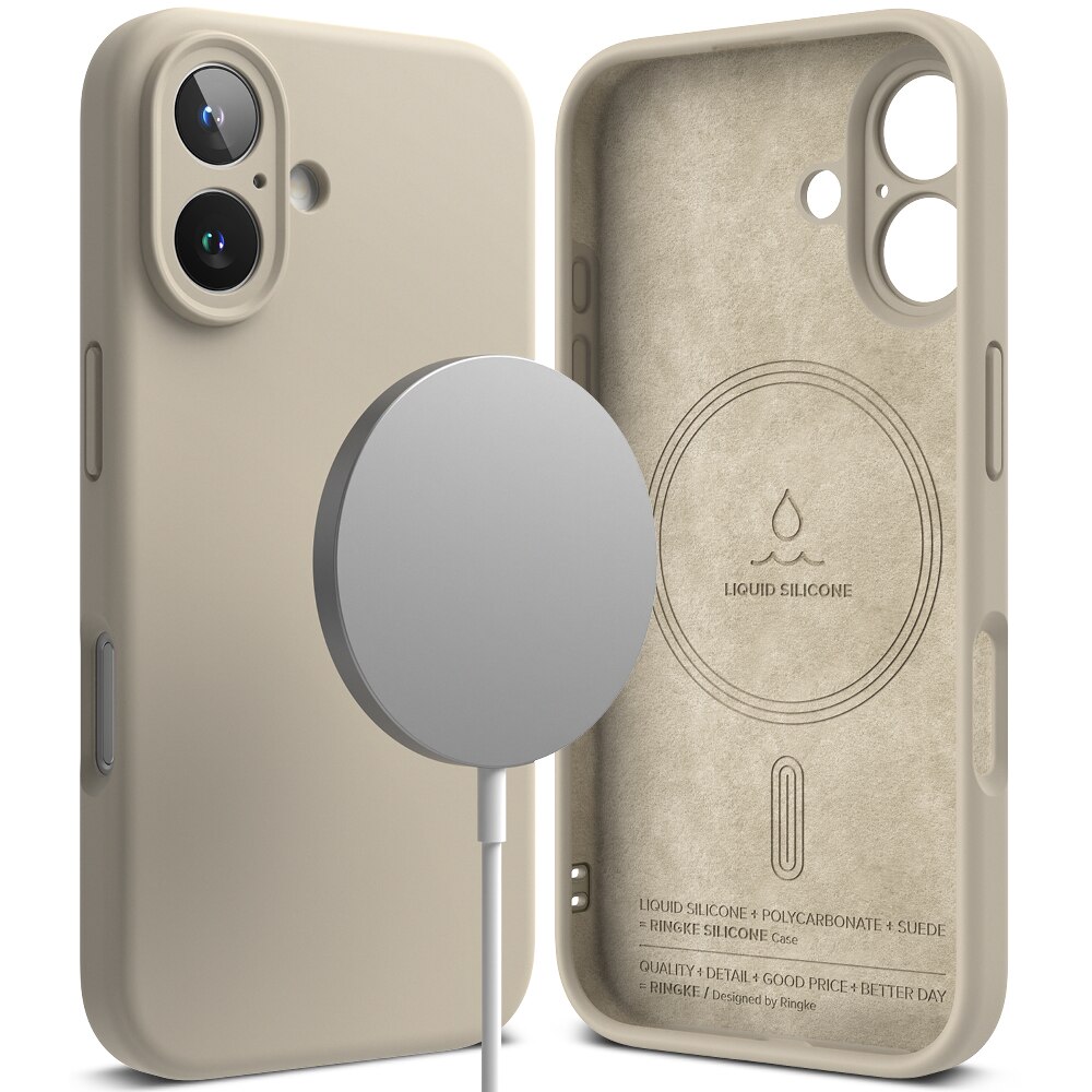 iPhone 16 Silicone Magnetic Case Stone