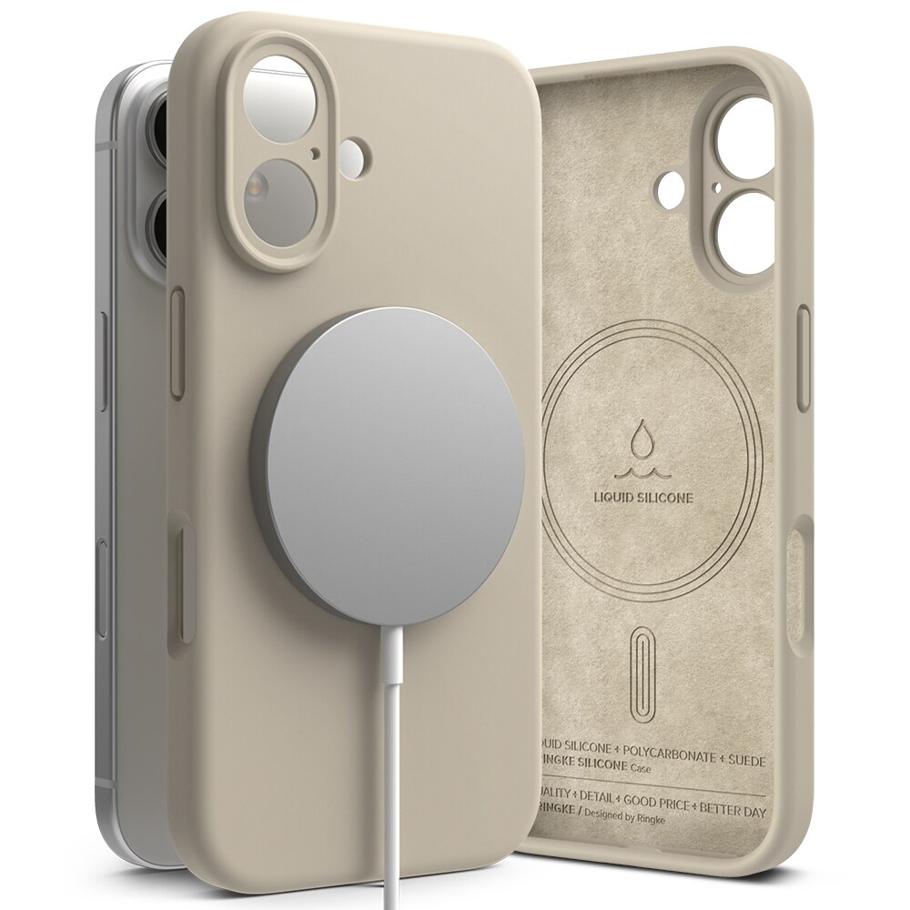 iPhone 16 Silicone Magnetic Case Stone