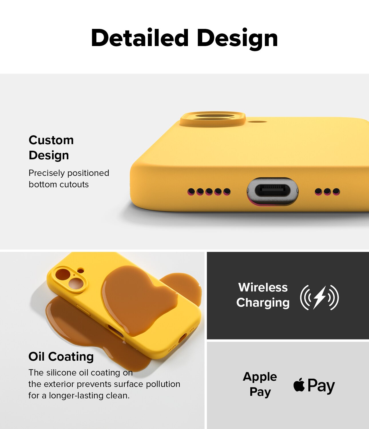 iPhone 16 Silicone Magnetic Case Yellow