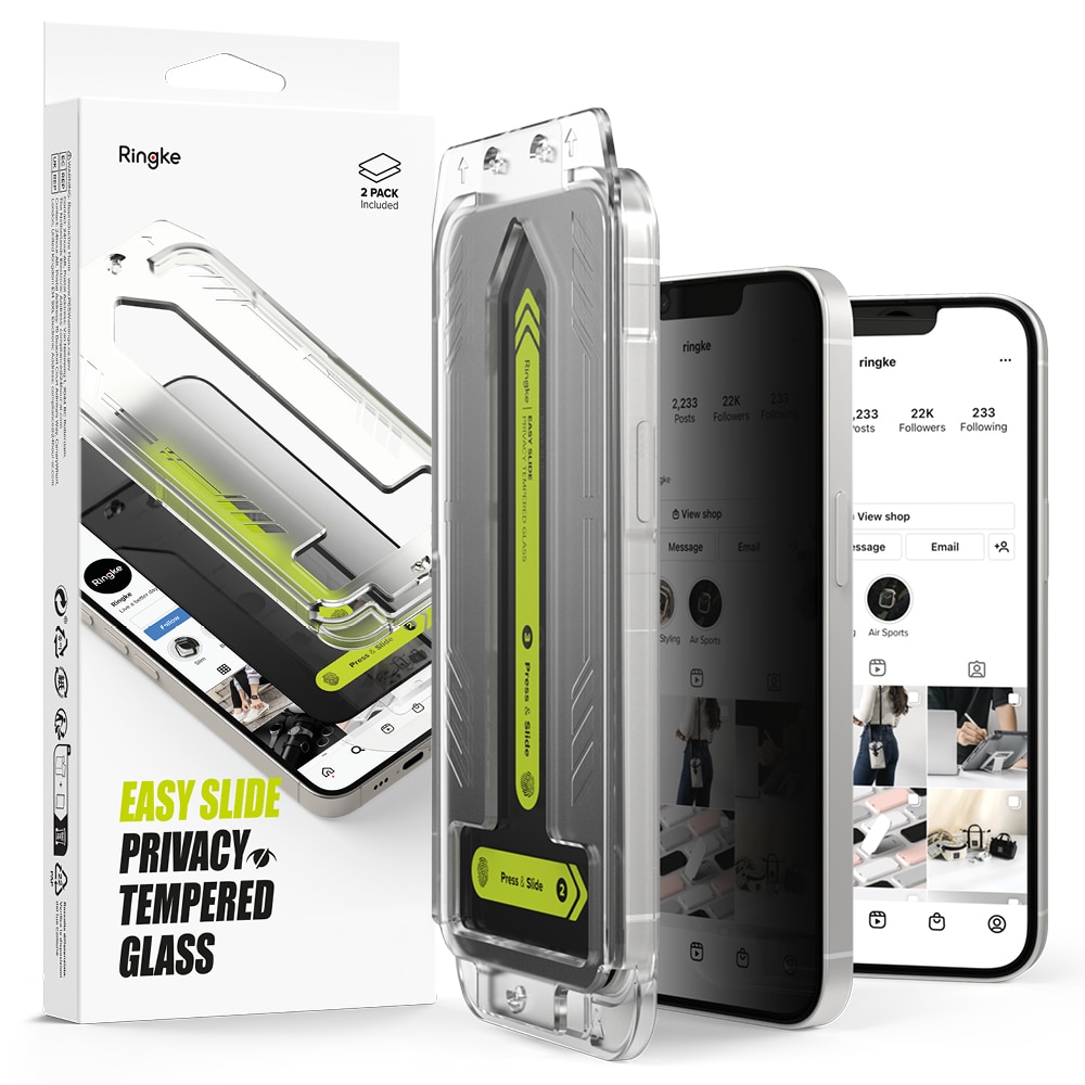 iPhone 16e Easy Slide Privacy Glass (2-pack)