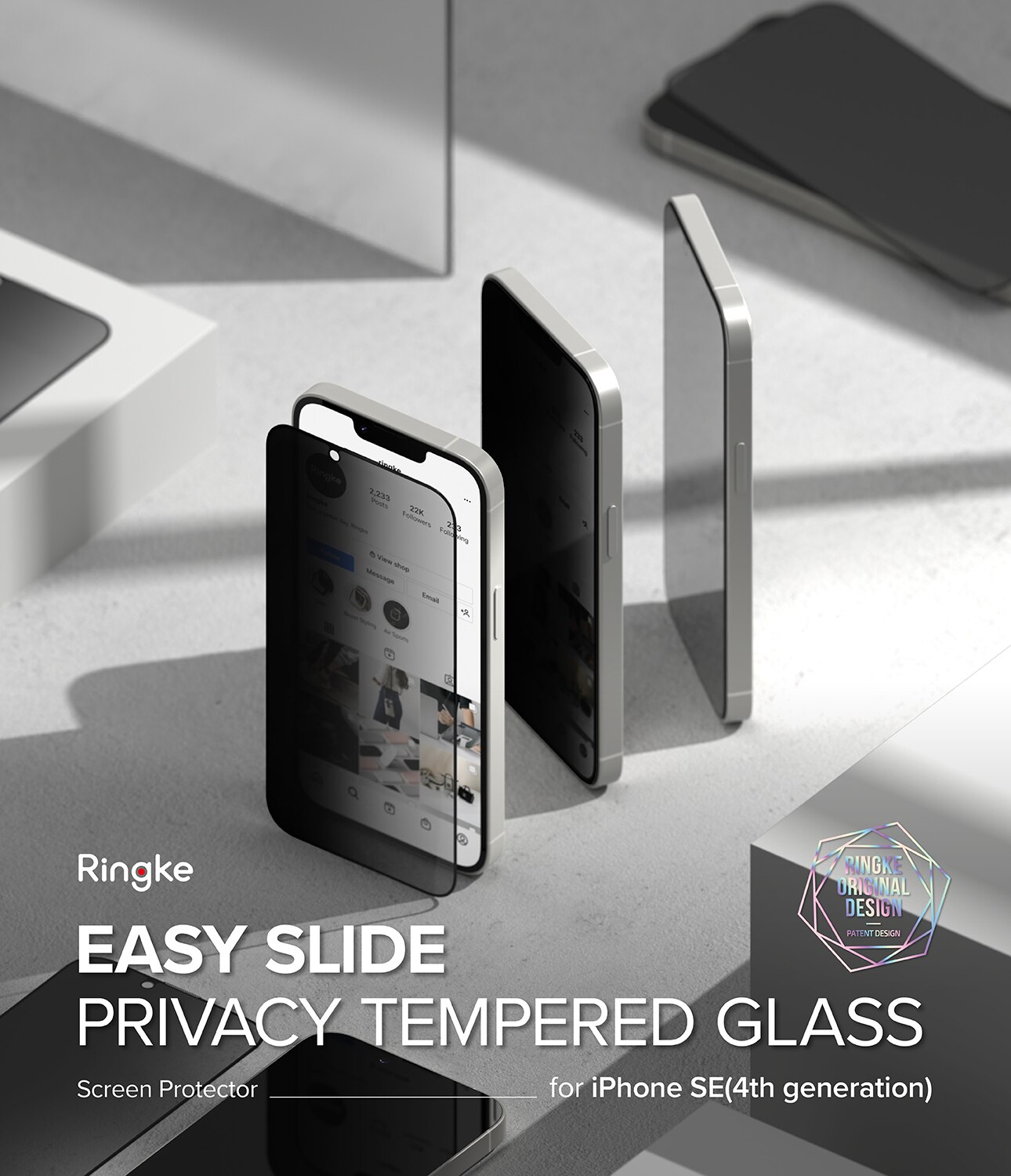 iPhone SE 4 Easy Slide Privacy Glass (2-pack)