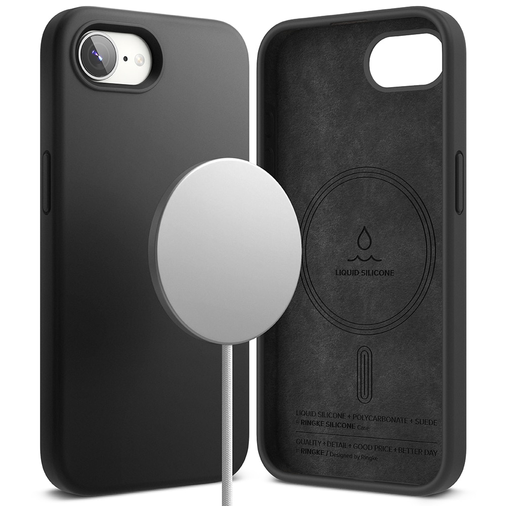 iPhone SE 4 Silicone Magnetic Case Black