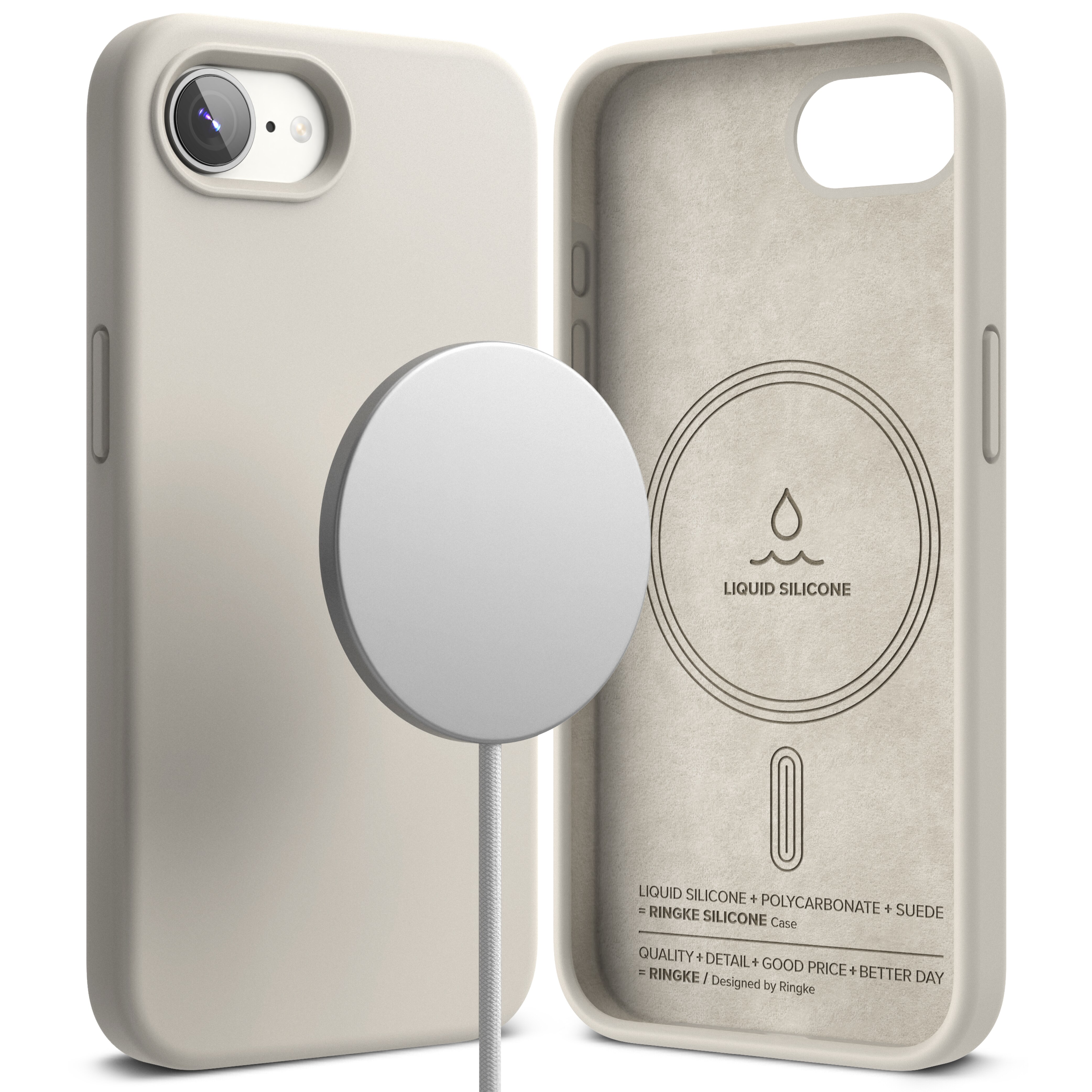 iPhone 16e Silicone Magnetic Case Stone