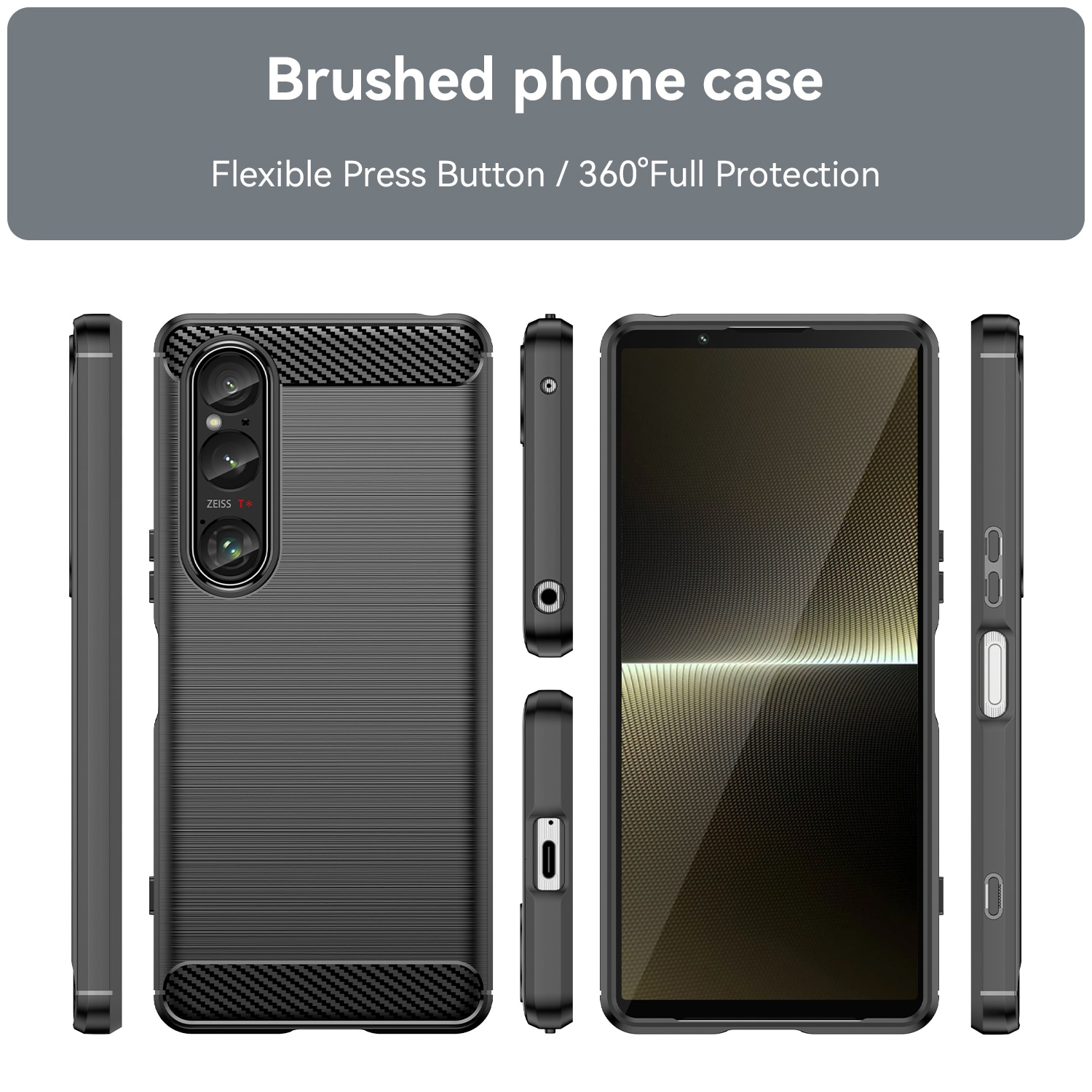 Sony Xperia 1 VI Brushed TPU Case Black