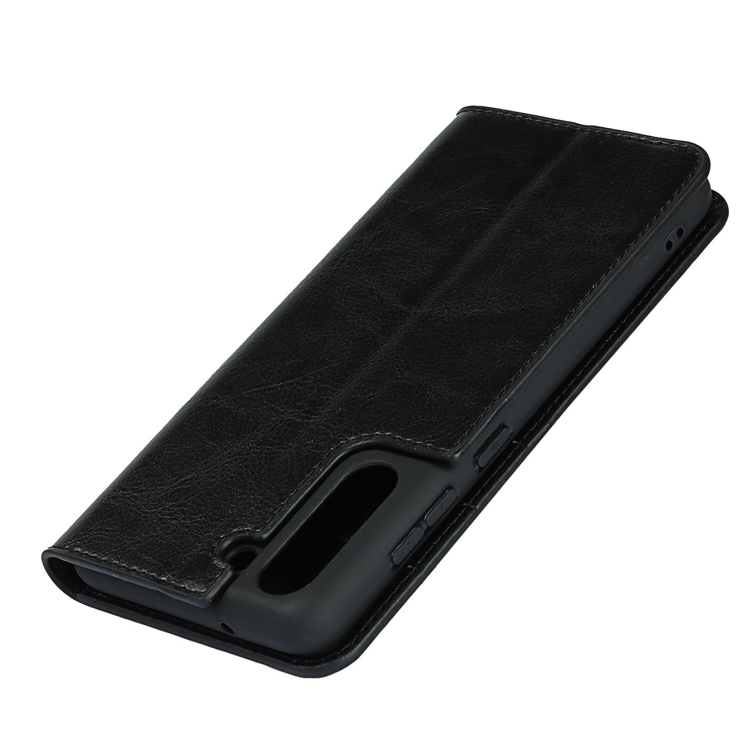 Samsung Galaxy S21 Genuine Leather Wallet Case Black