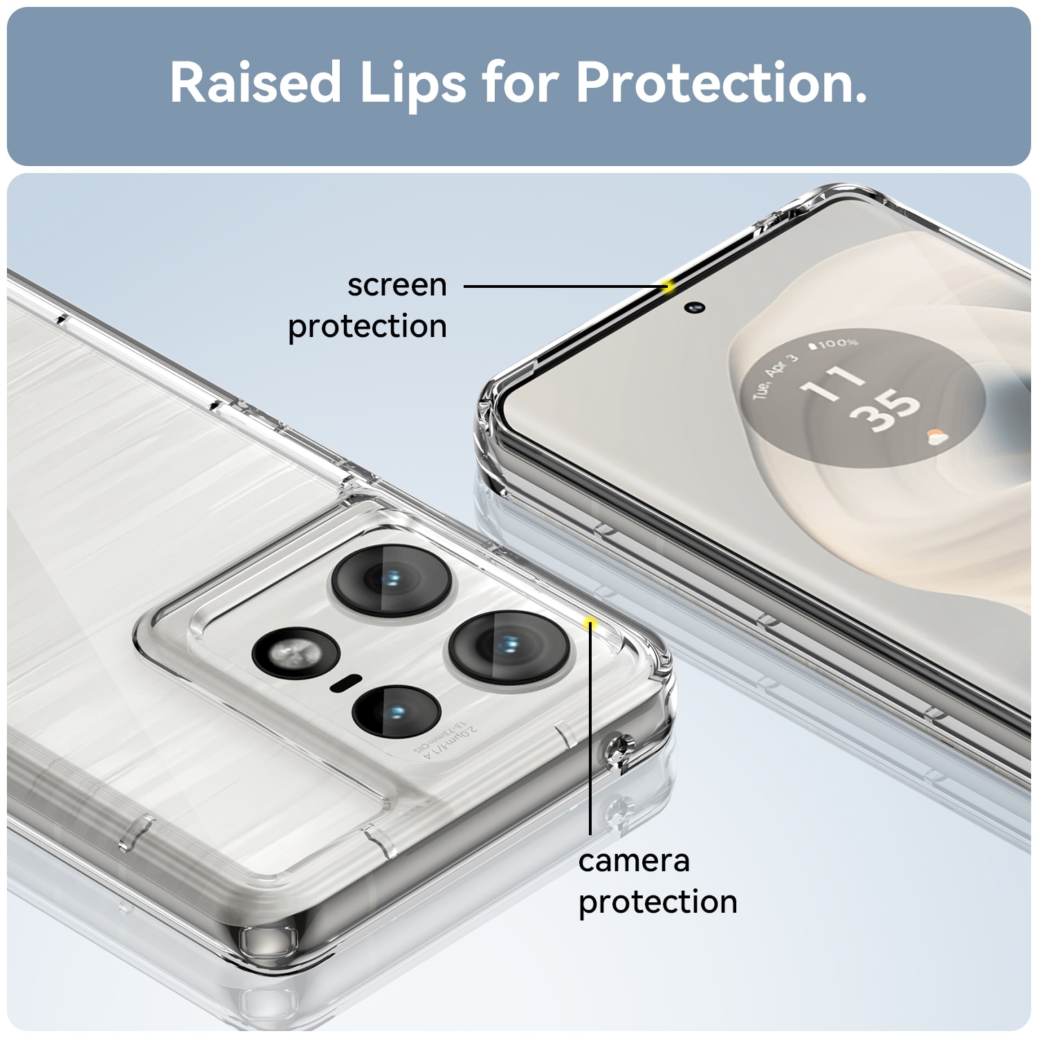 Motorola Edge 50 Pro Hybrid Case Transparent