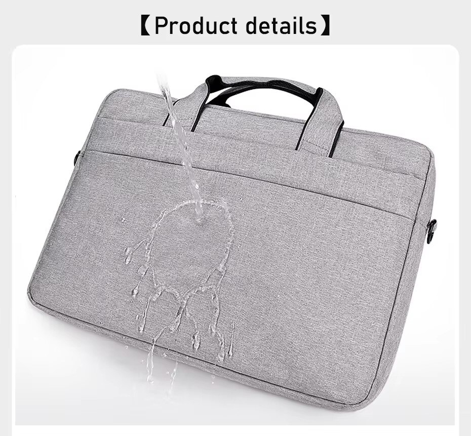 Laptop bag with shoulder strap up to 13,3" Light Grey