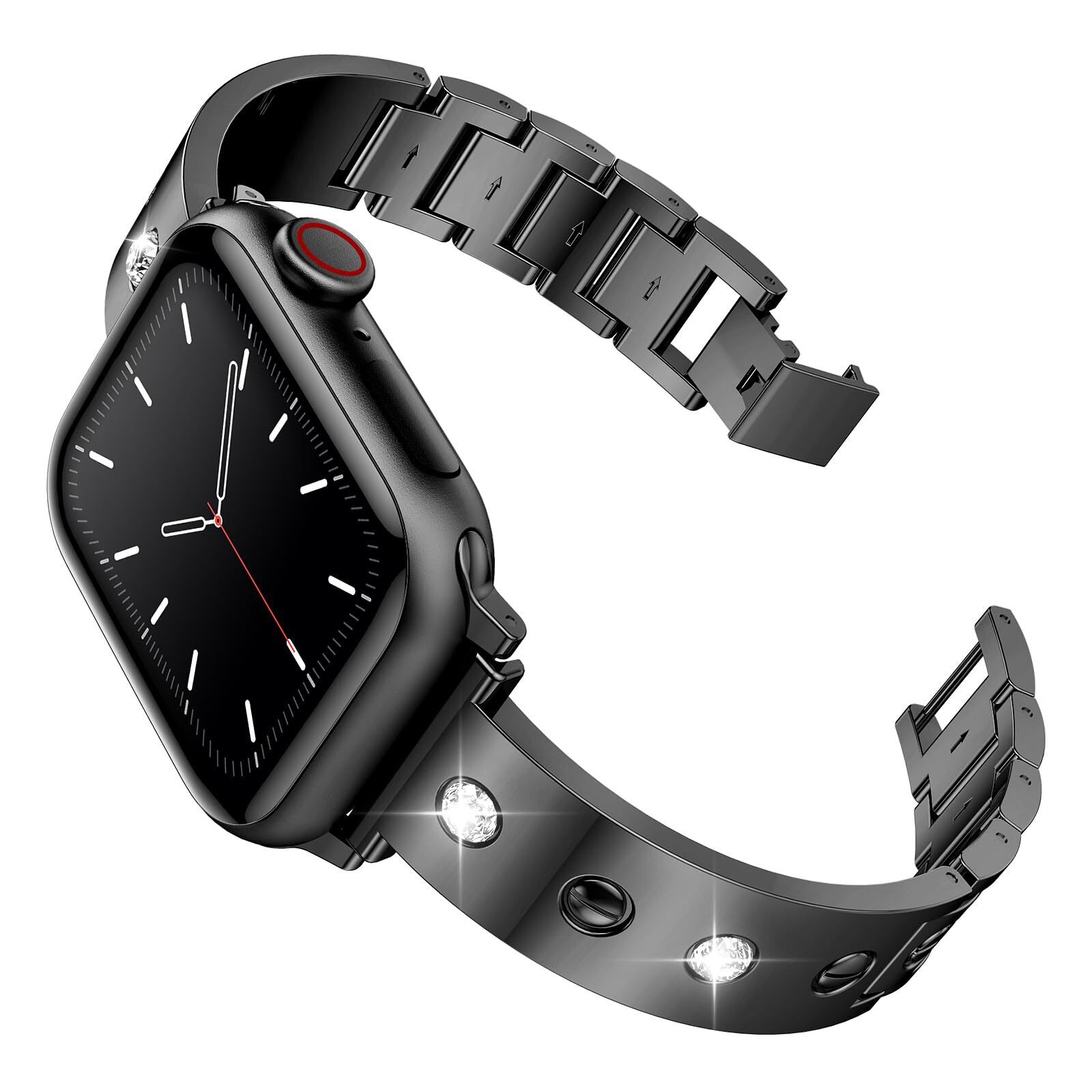 Apple Watch 41mm Series 7 Bangle Diamond Bracelet Black