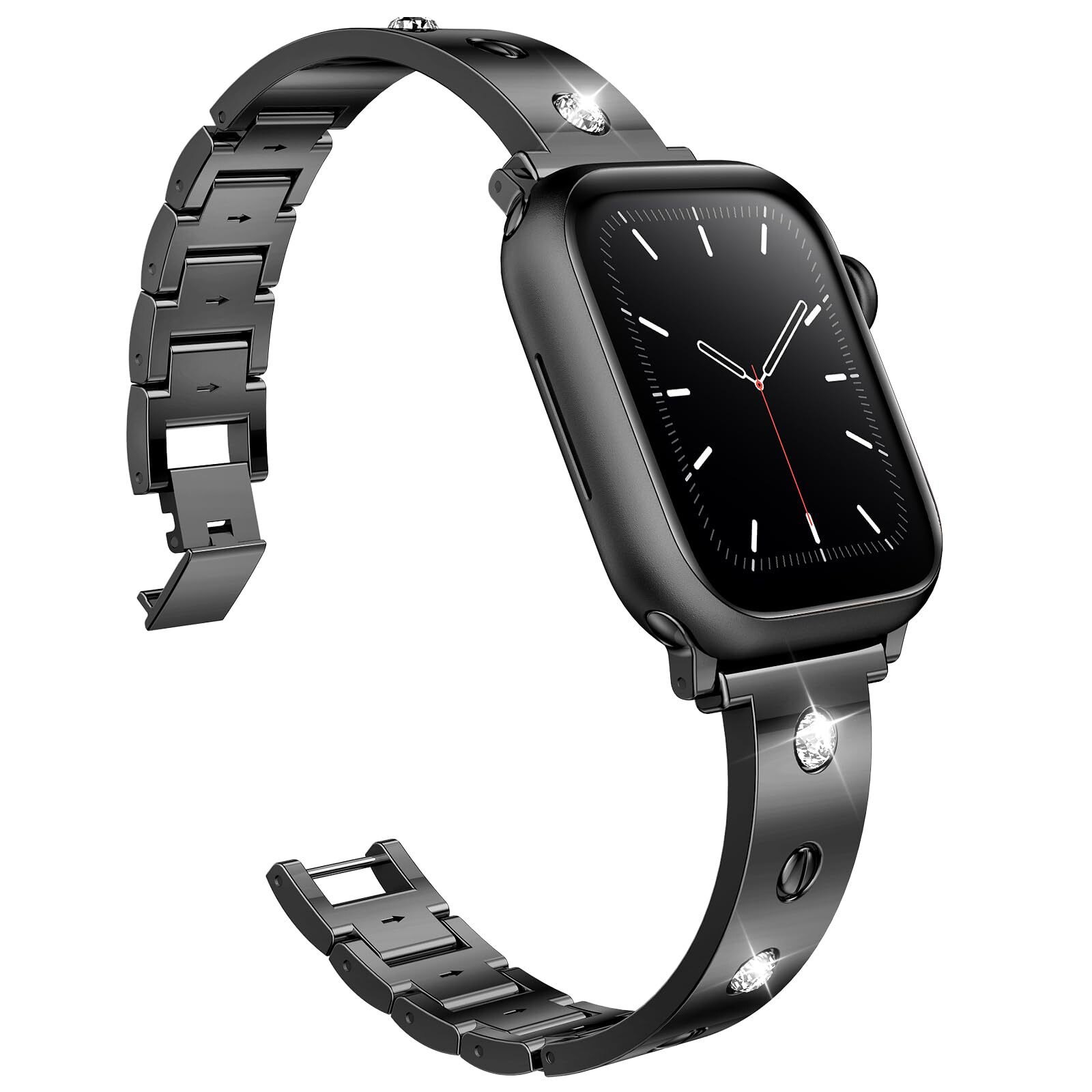 Apple Watch 41mm Series 8 Bangle Diamond Bracelet Black