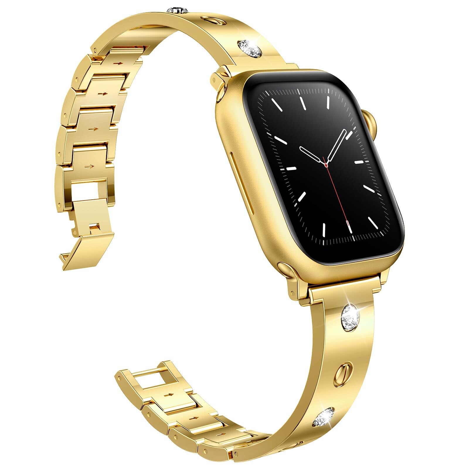 Apple Watch 41mm Series 7 Bangle Diamond Bracelet Gold