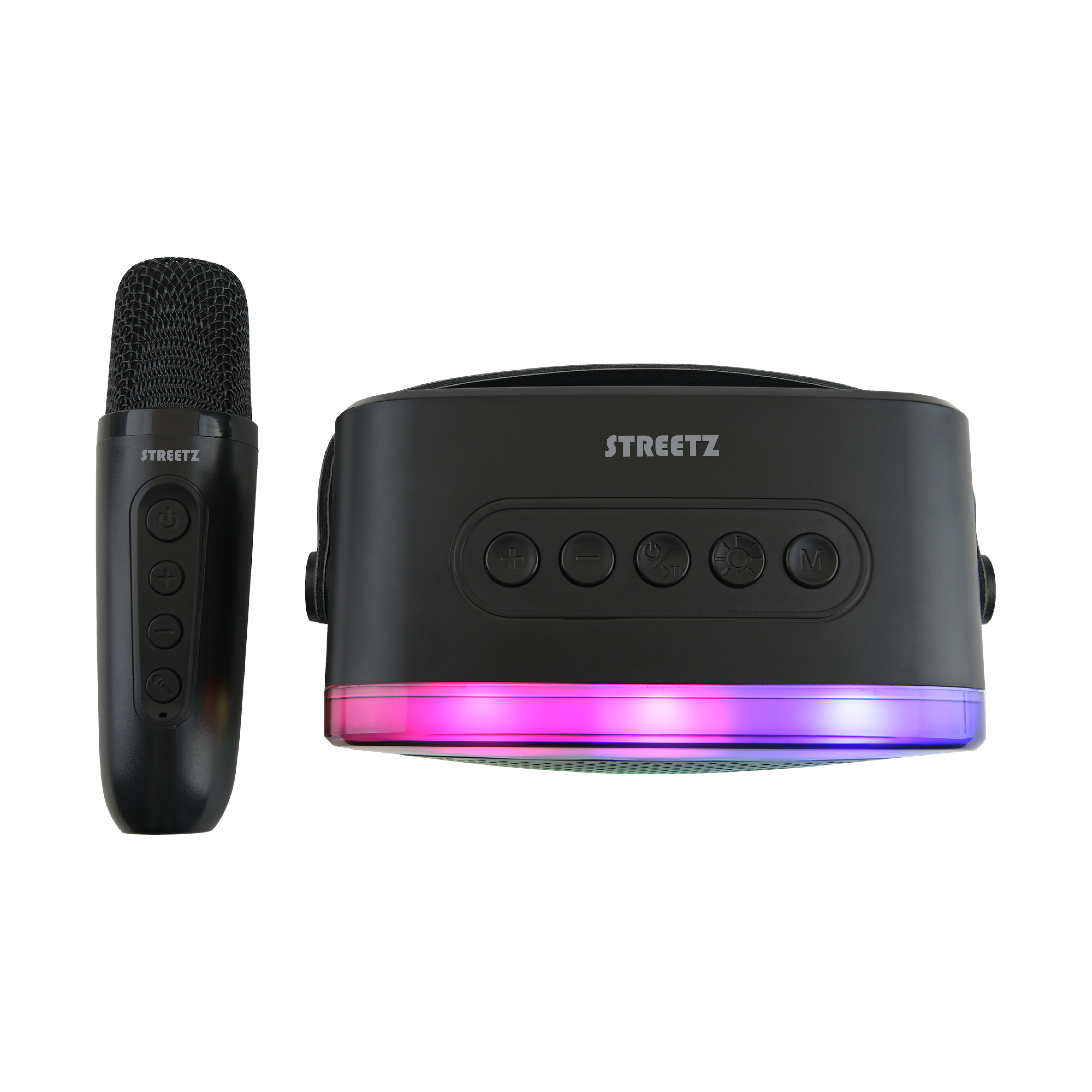 Karaoke speaker with wireless microphone Black