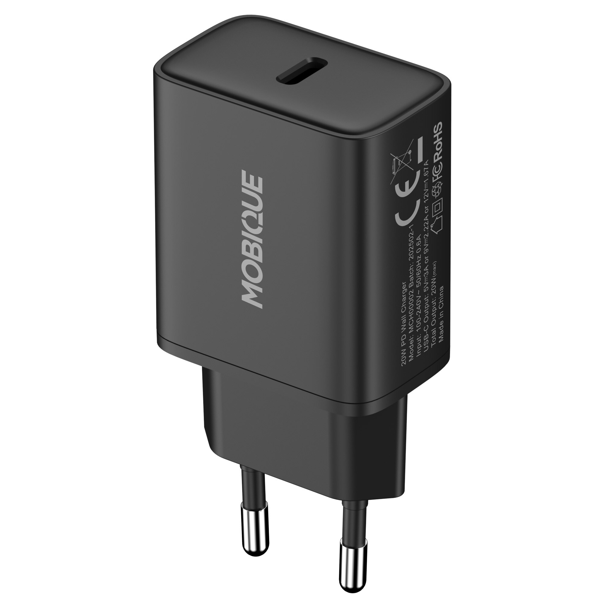 Wall Charger USB-C 20W PD Black