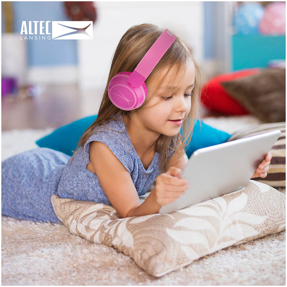 Wireless On-Ear Kids Headphones 2-in-1 Pink