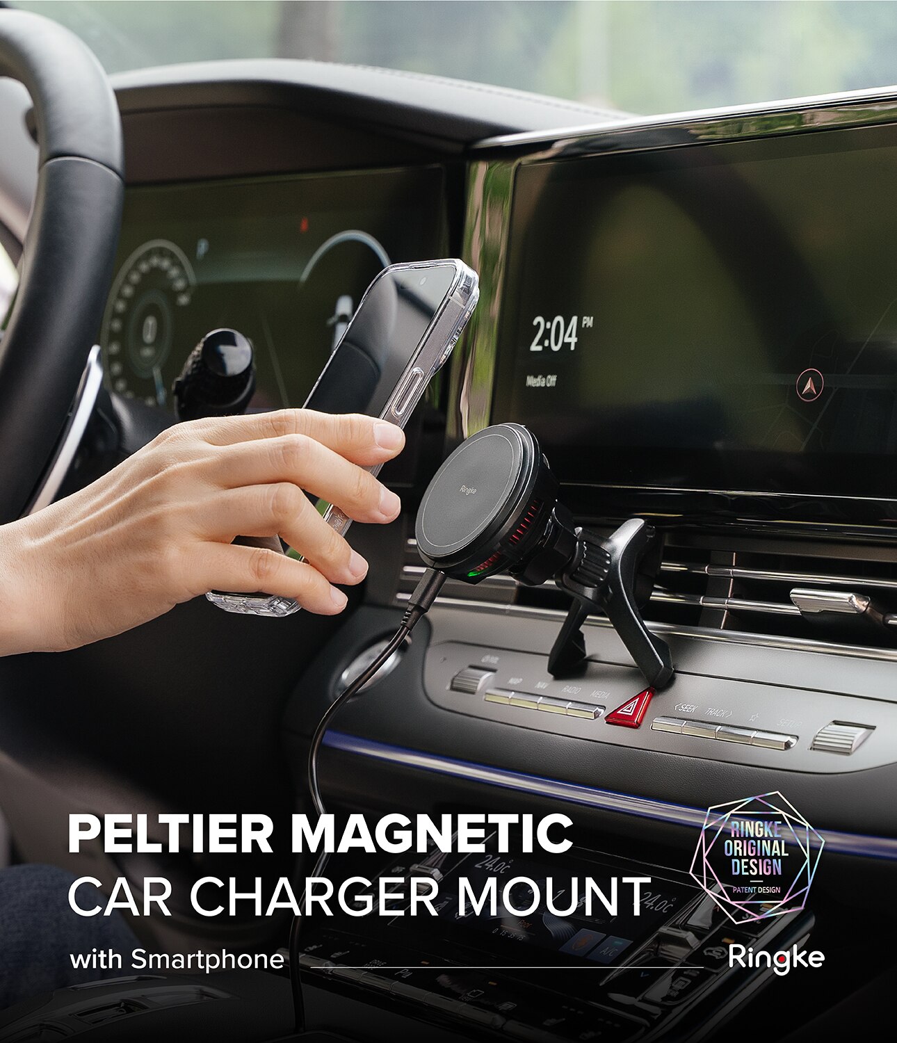 Peltier MagSafe Car Charger Black